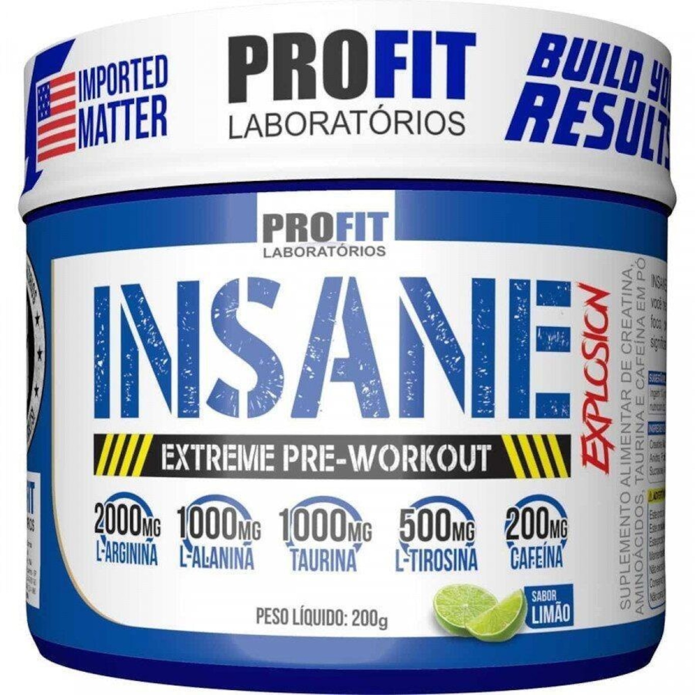 Insane Explosion Extreme Pre-Workout ProFit Limão - 200g - Foto 1