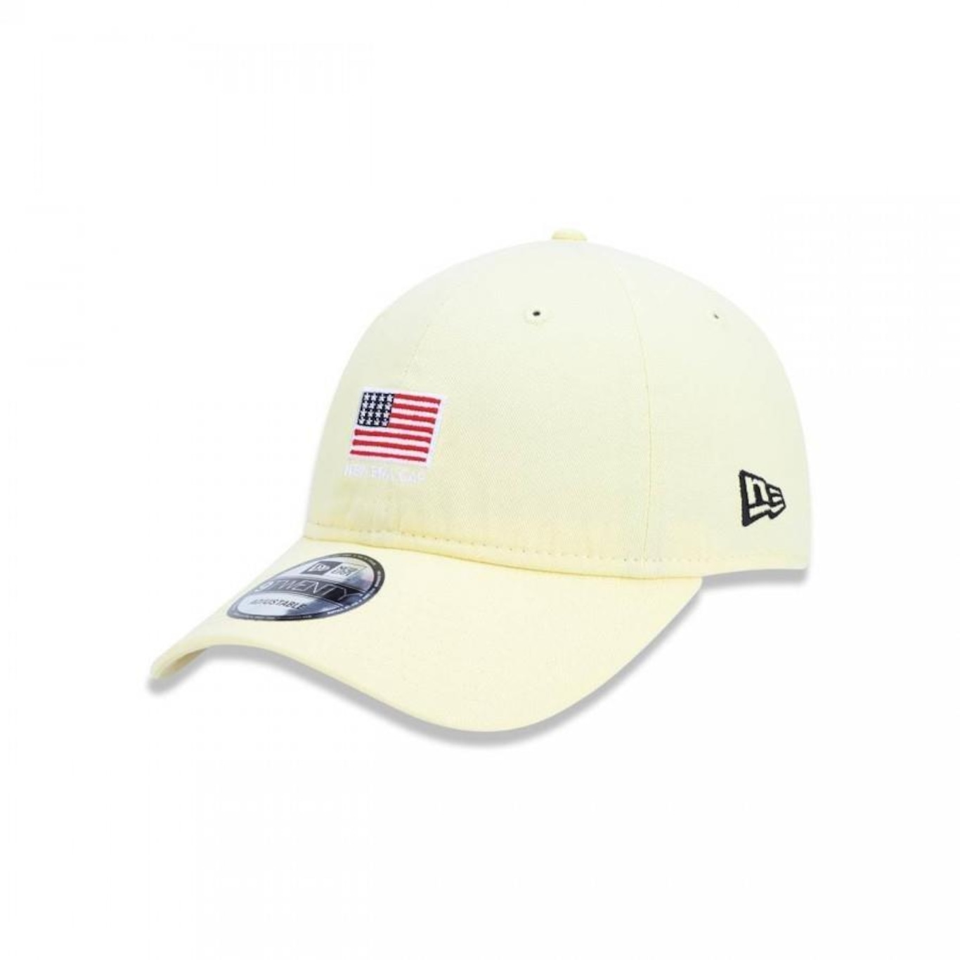 Boné Aba Curva New Era 9Twenty Flag EUA - Strapback - Adulto - Foto 1