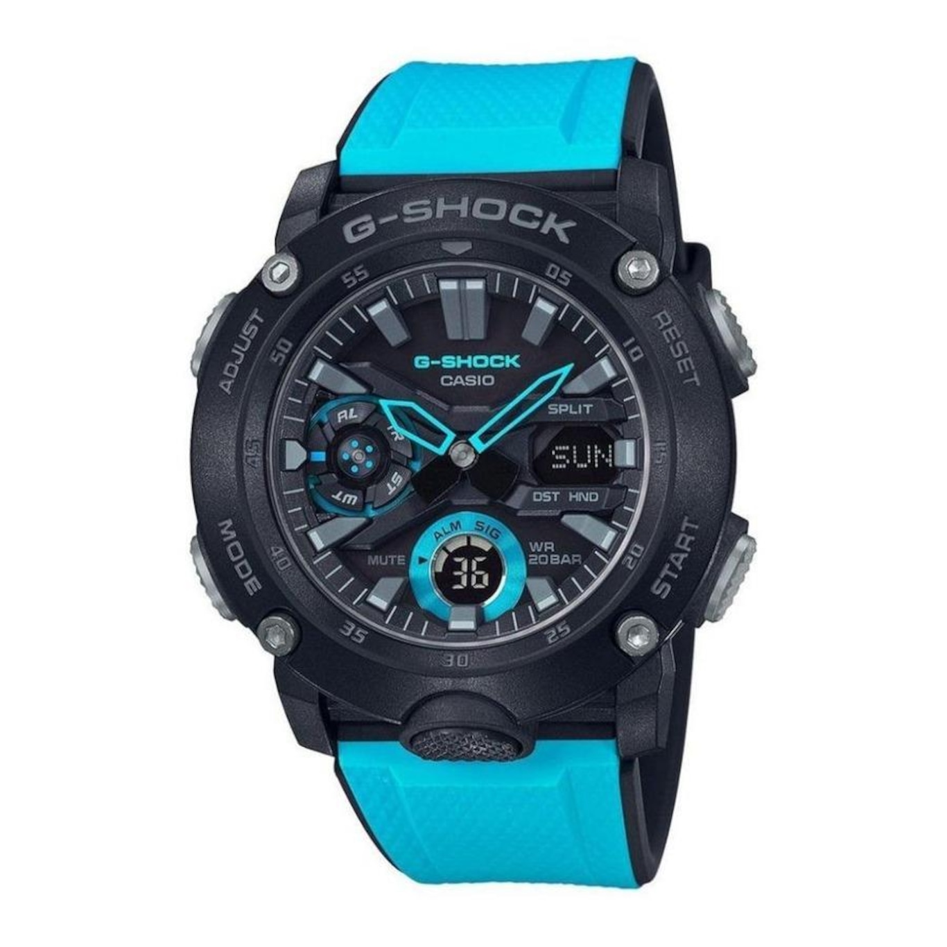 Relógio Digital G-Shock Carbon Core Guard GA-2000-1A2DR - Masculino - Foto 1