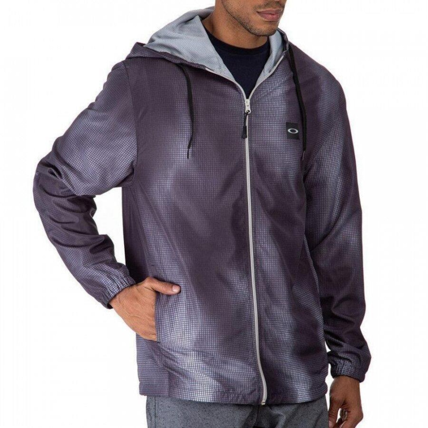 Jaqueta Corta Vento Oakley Blur Storm Windbreaker com Capuz - Masculina - Foto 3