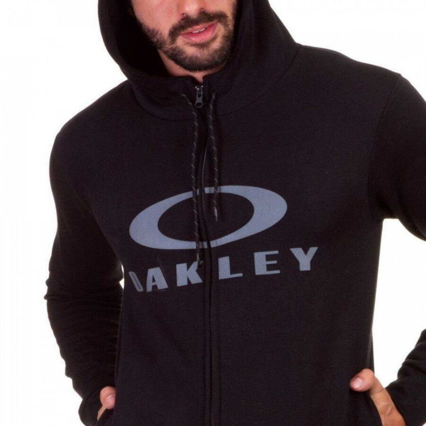 Jaqueta de Moletom Oakley Bark Hoodie com Capuz - Masculina - Foto 4