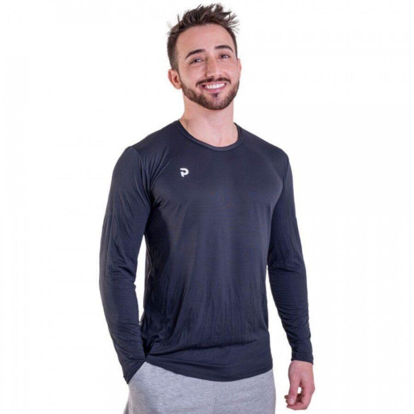 Camiseta Manga Longa Punnto Solutio - Masculina - Foto 1