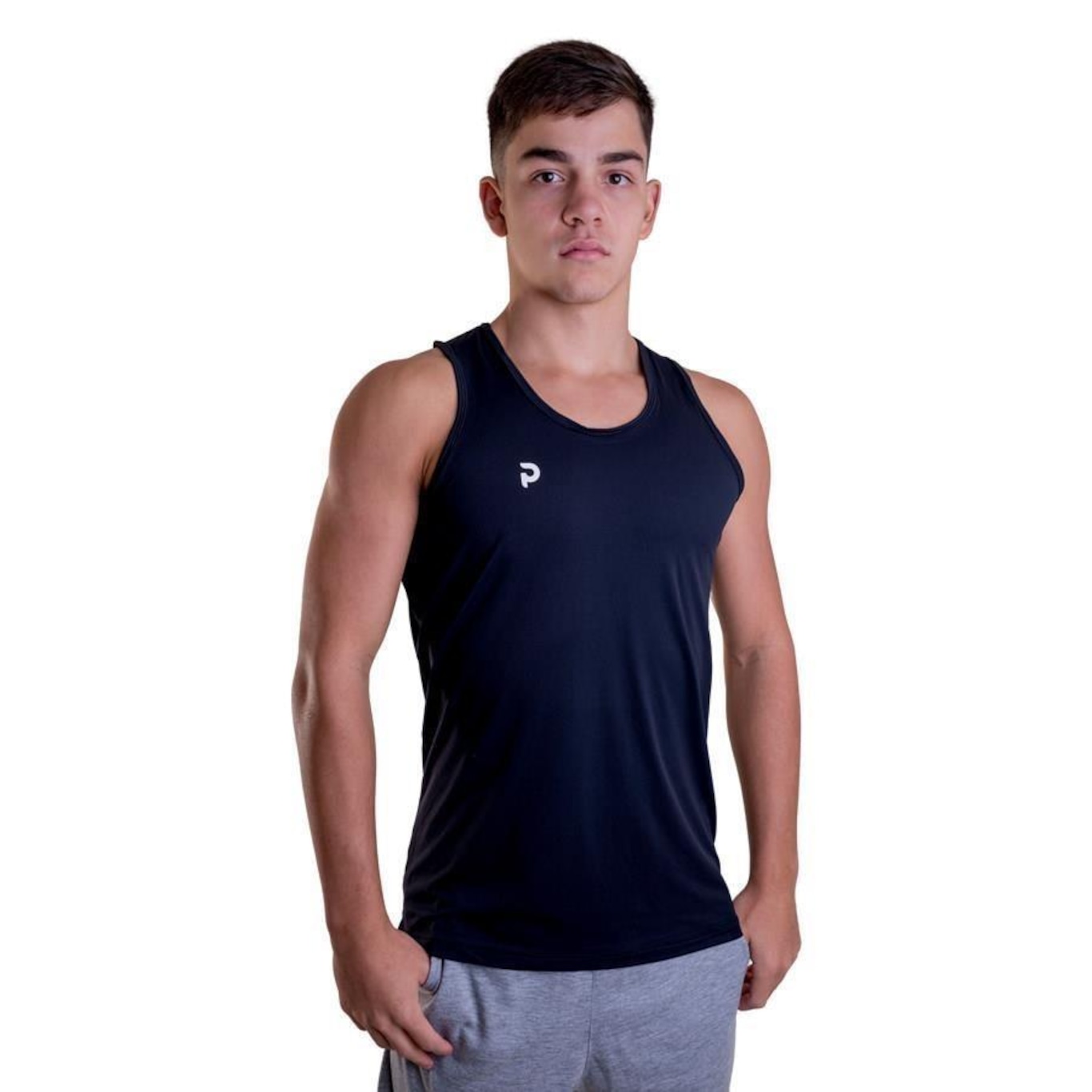 Camiseta Regata Punnto Tradicional Poliamida Solutio - Masculina - Foto 1