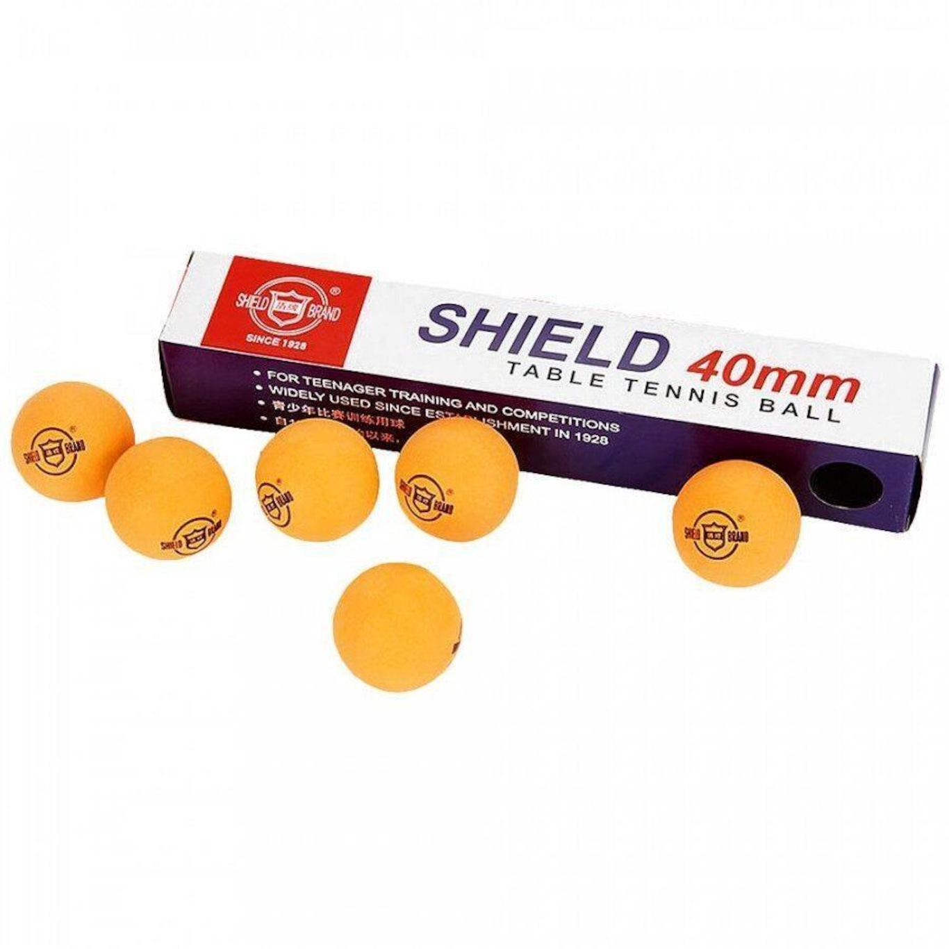 Bola de Tênis de Mesa Shield 40mm - 6 Unidades - Foto 1