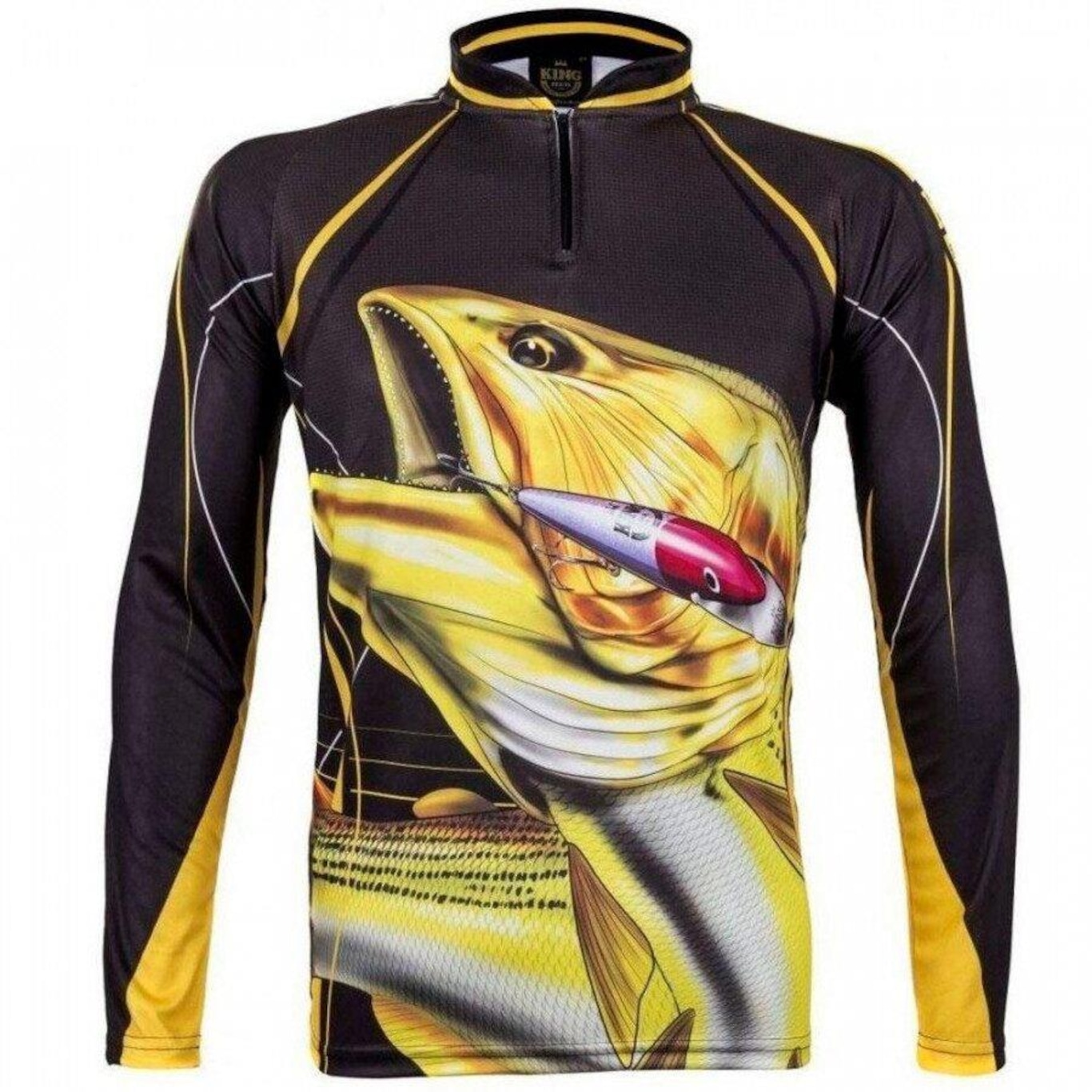 Camisa Manga Longa de Pesca King Brasil Sublimada - Masculina - Foto 1