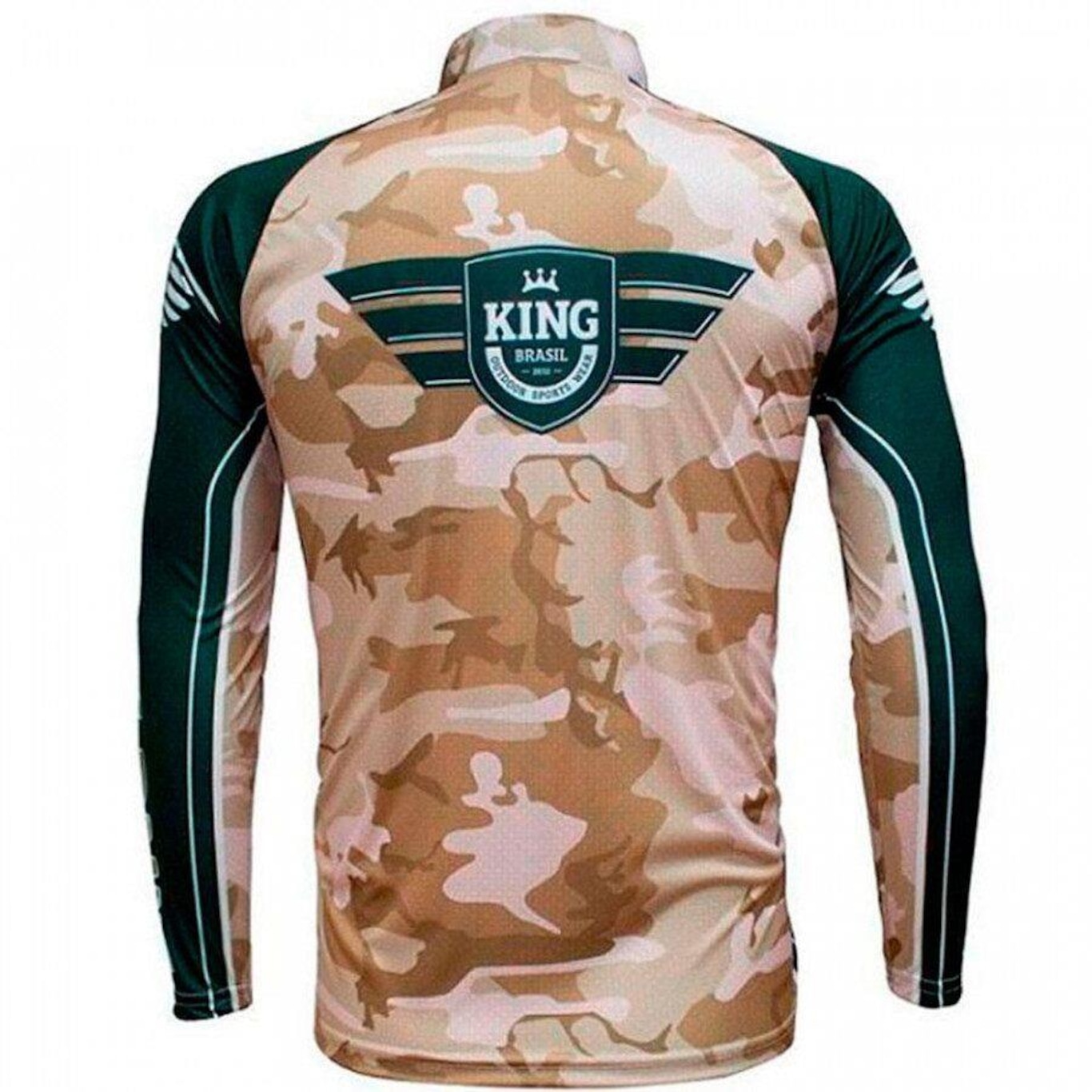 Camiseta Manga Longa King Brasil De Pesca Sublimada Army - Masculina - Foto 2