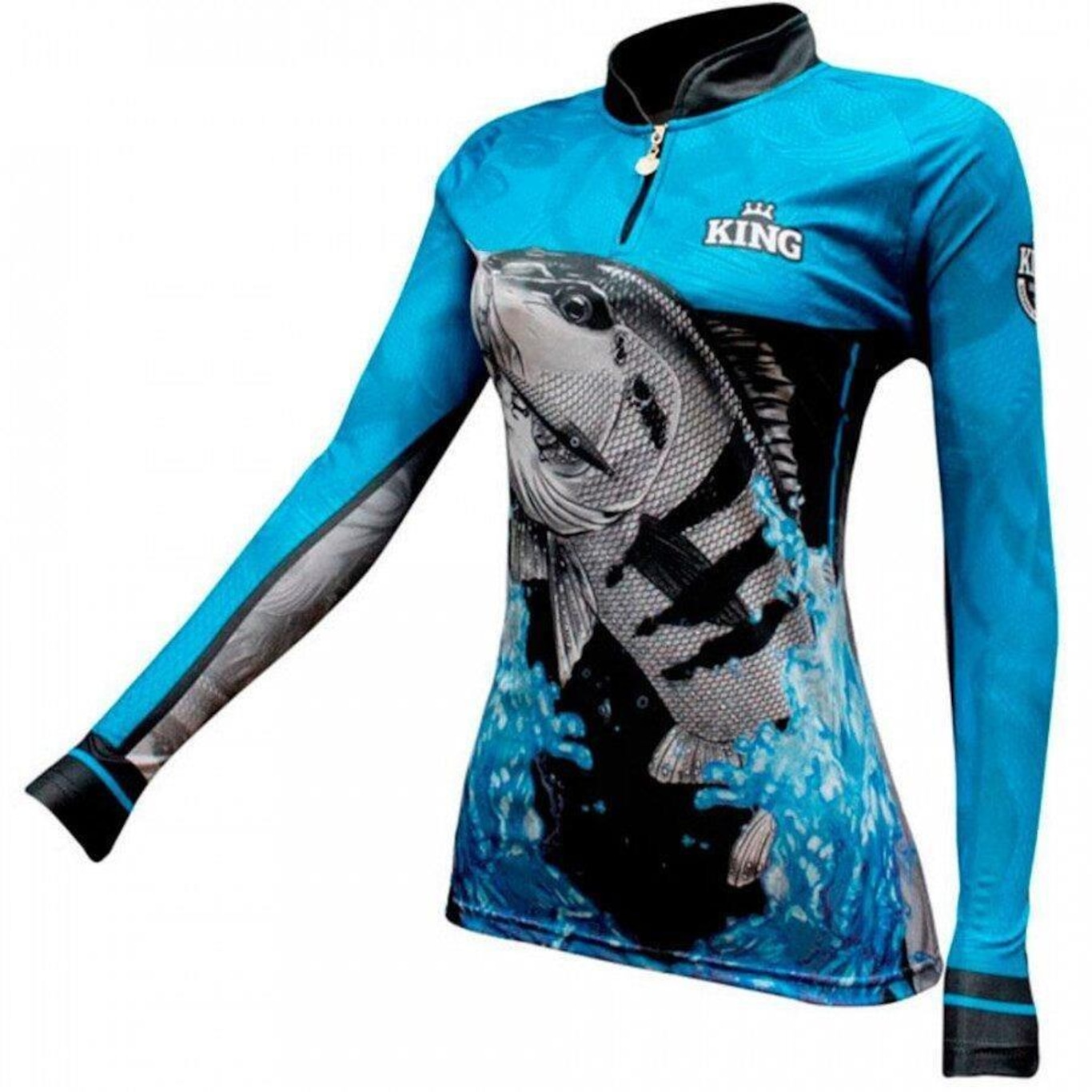 Camiseta Manga Longa King Brasil de Pesca Sublimada KFF620 - Feminina - Foto 3