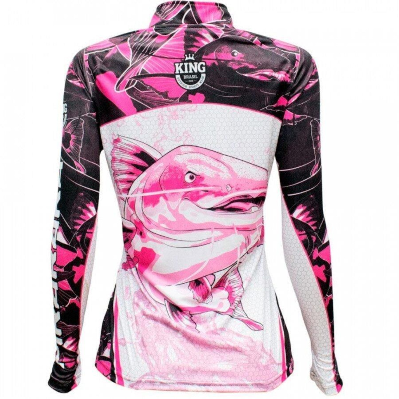 Camiseta Manga Longa de Pesca King Brasil KFF603 Sublimada - Feminina - Foto 2