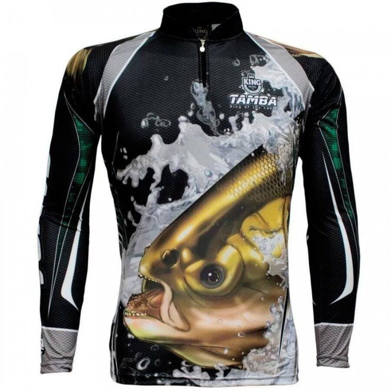 Camiseta Manga Longa de Pesca King Brasil Tamba Sublimada - Masculina - Foto 1