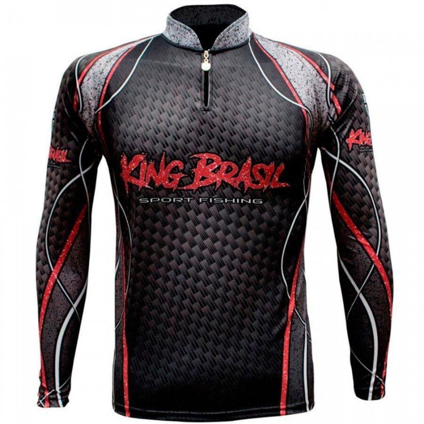 Camiseta Manga Longa de Pesca King Brasil KFF636 Sublimada - Masculina - Foto 1