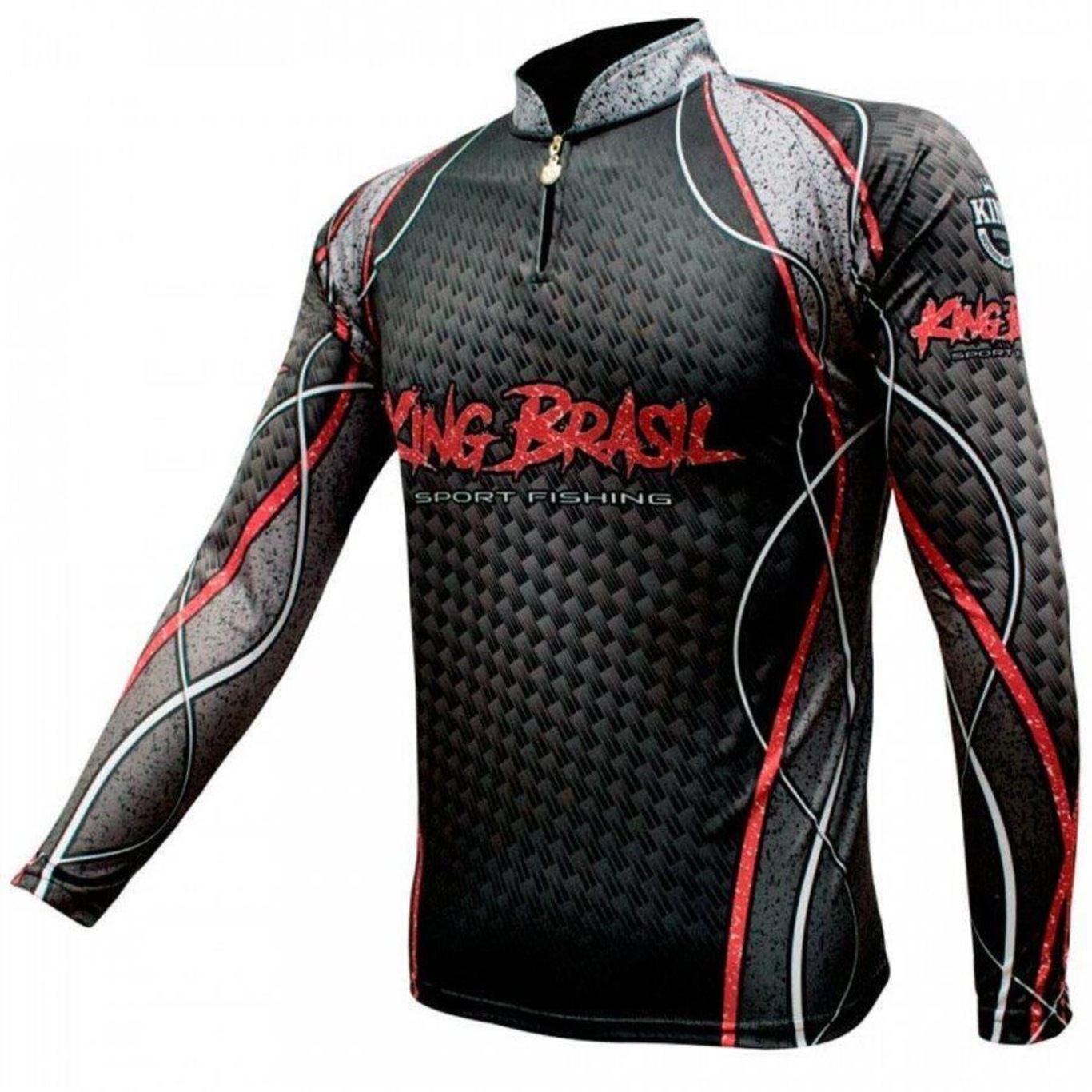 Camiseta Manga Longa de Pesca King Brasil KFF636 Sublimada - Masculina - Foto 3