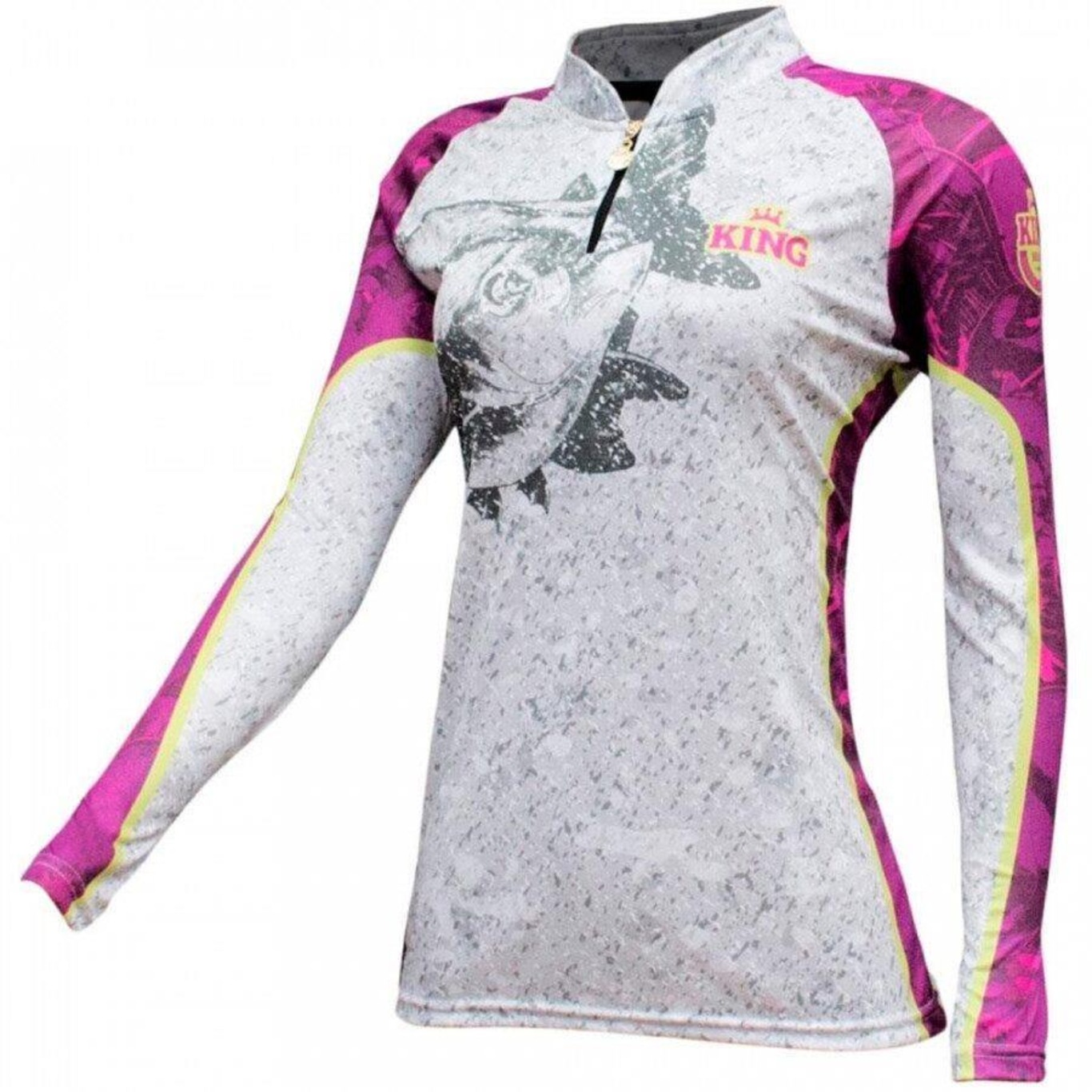 Camiseta Manga Longa de Pesca King Brasil Sublimada - Feminina - Foto 3