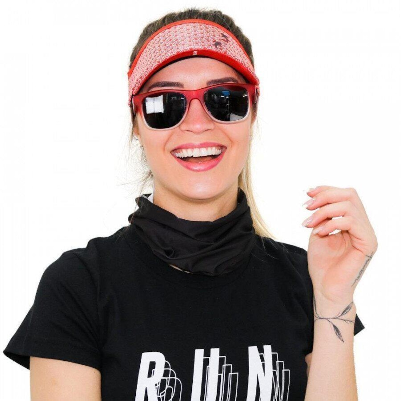 Bandana  para Corrida e Ciclismo Hupi Tubular Liso - Adulto - Foto 1