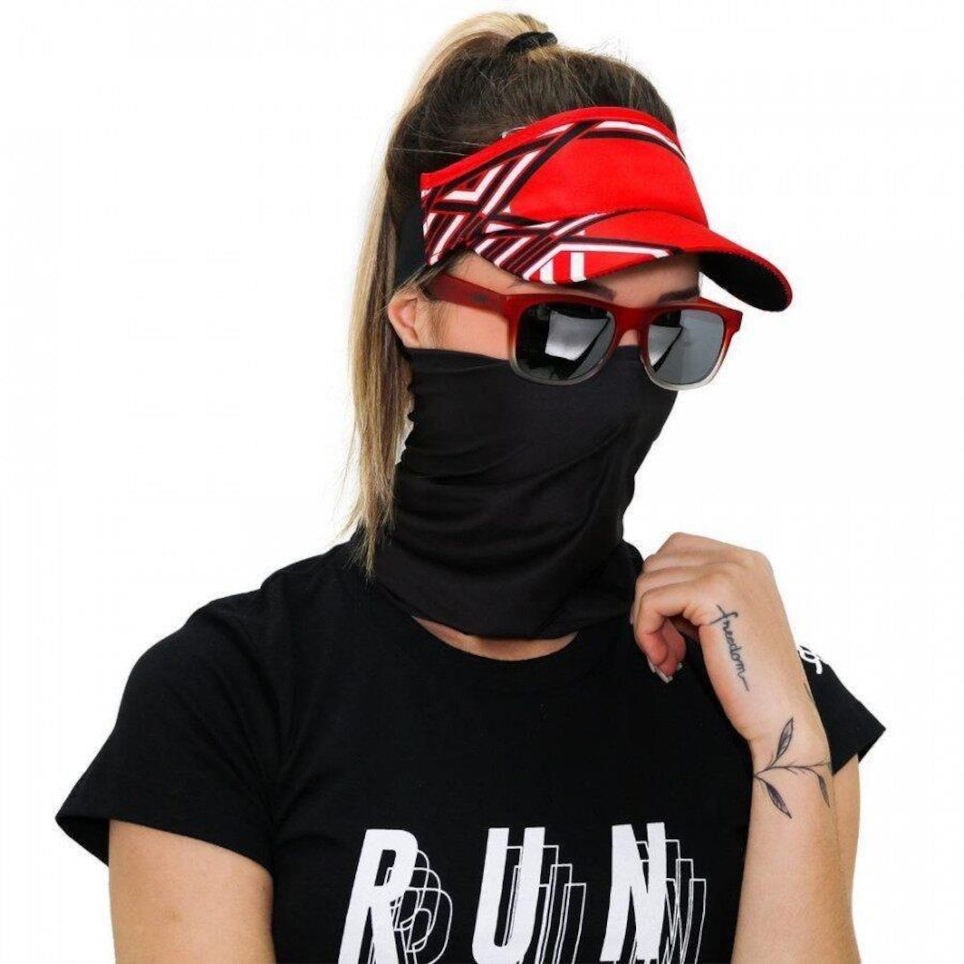 Bandana  para Corrida e Ciclismo Hupi Tubular Liso - Adulto - Foto 5