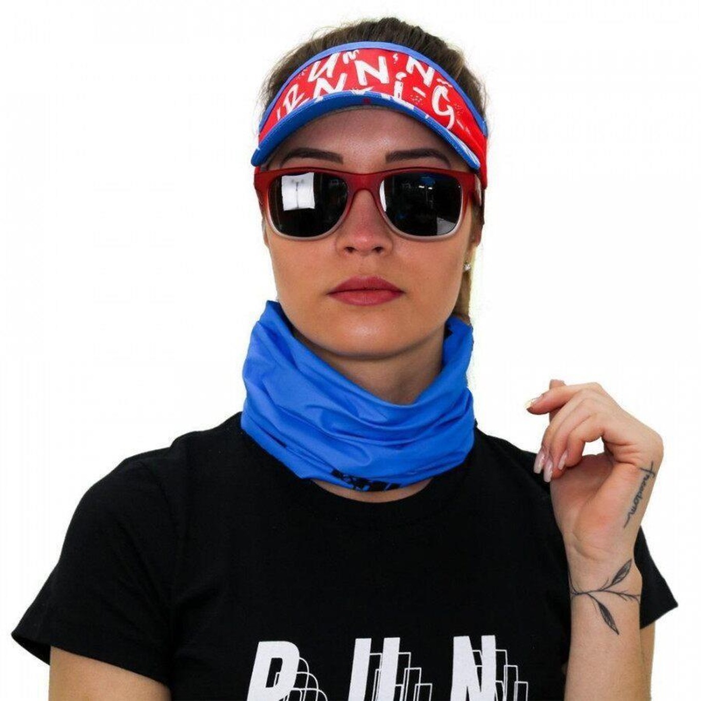 Bandana  para Corrida e Ciclismo Hupi Tubular Liso - Adulto - Foto 1