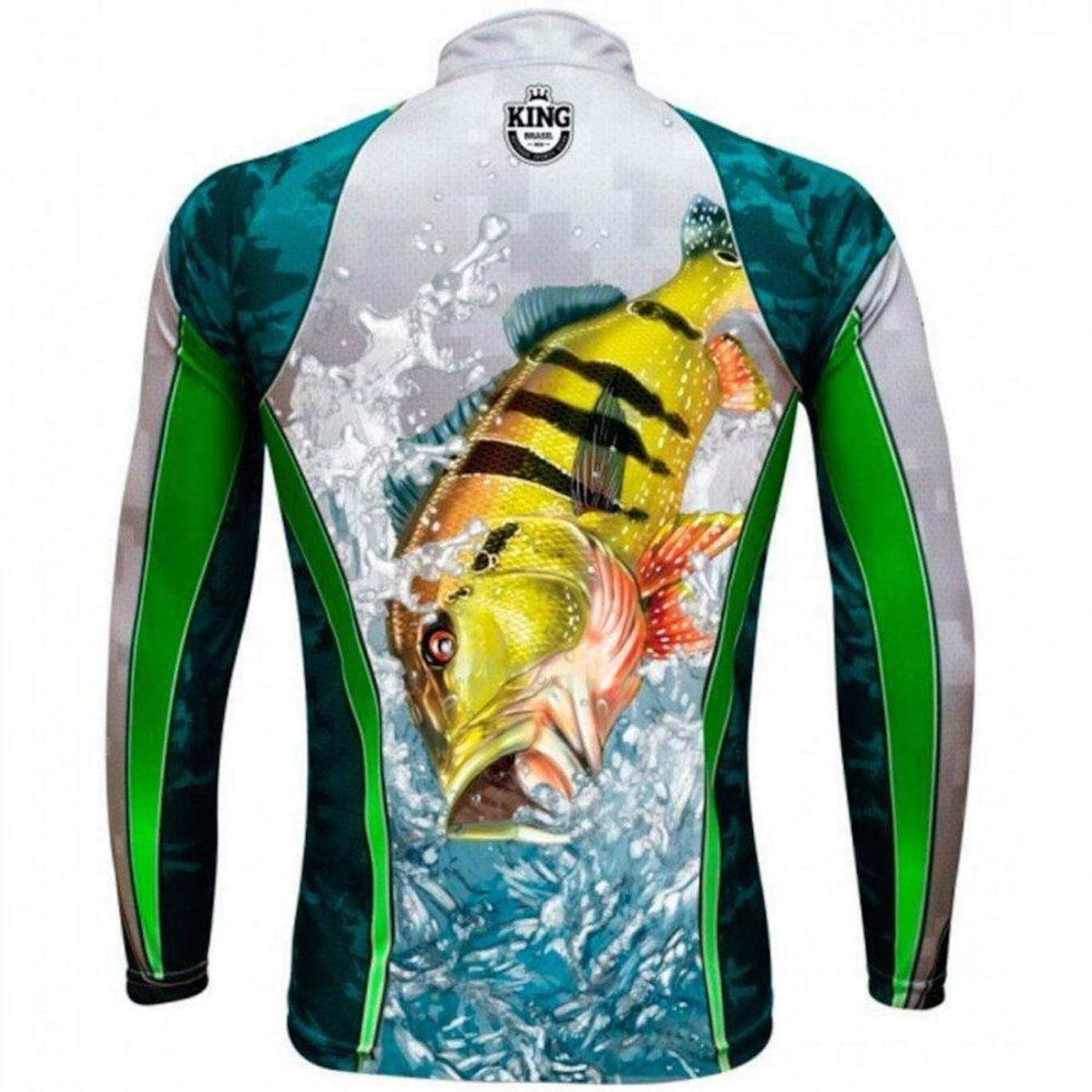 Camiseta Manga Longa King Brasil de Pesca Sublimada - Masculina - Foto 3