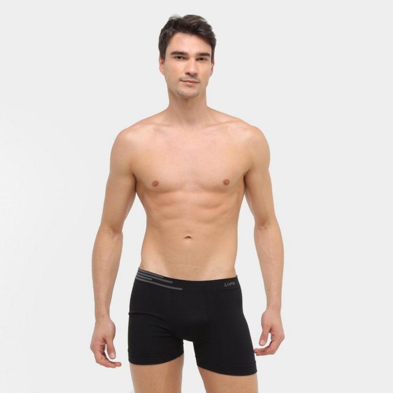 Kit de Cueca Boxer Lupo sem Costura com 4 unidades - Adulto - Foto 2