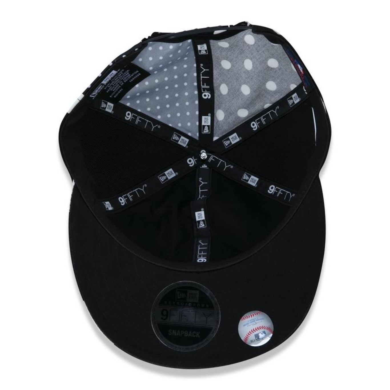 Boné Aba Reta New Era 9Fifty Retro Crown MLB New York Yankees Polka Dot - Snapback - Adulto - Foto 5