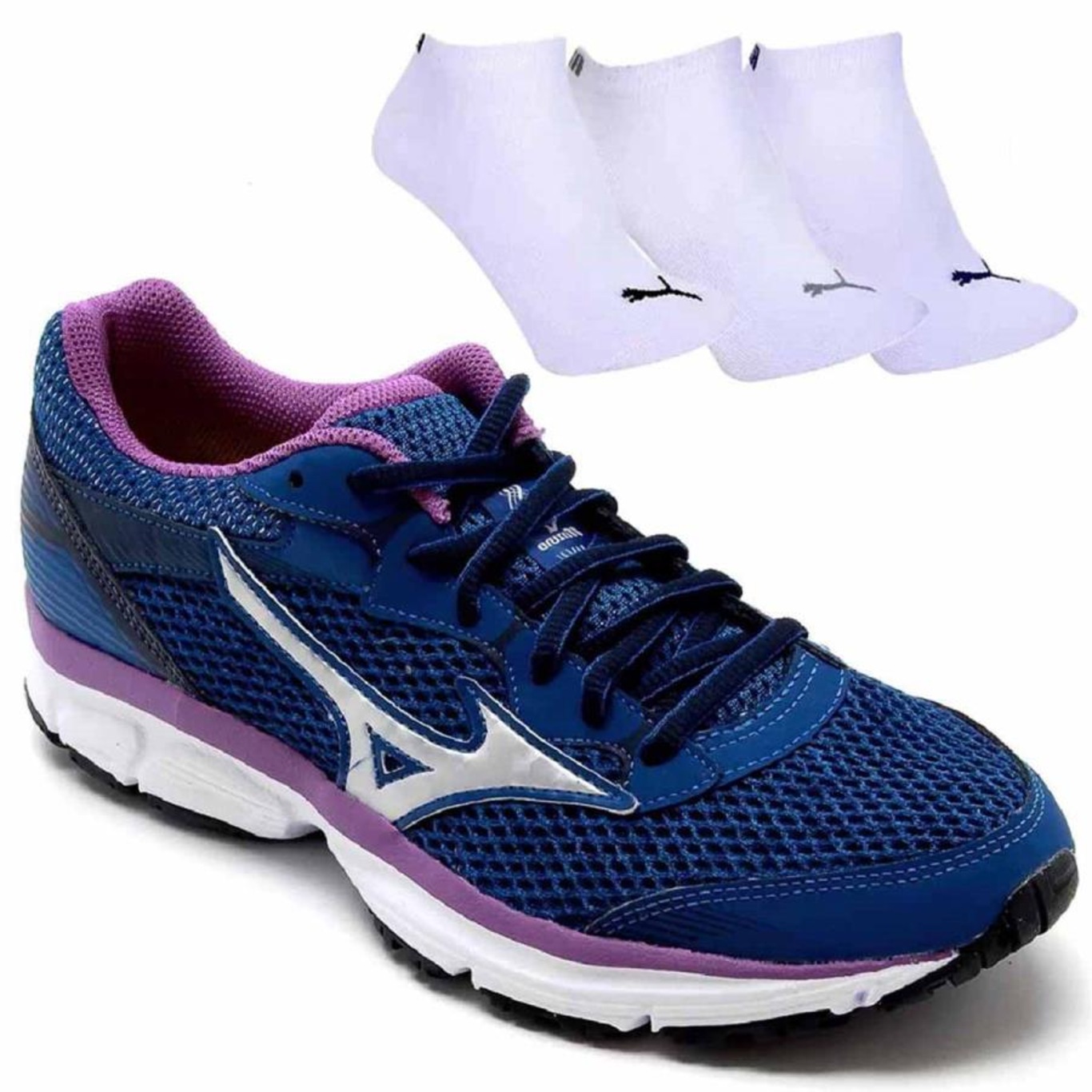 Kit Tenis Mizuno Wing N 3 Pares de Meia Feminino Centauro