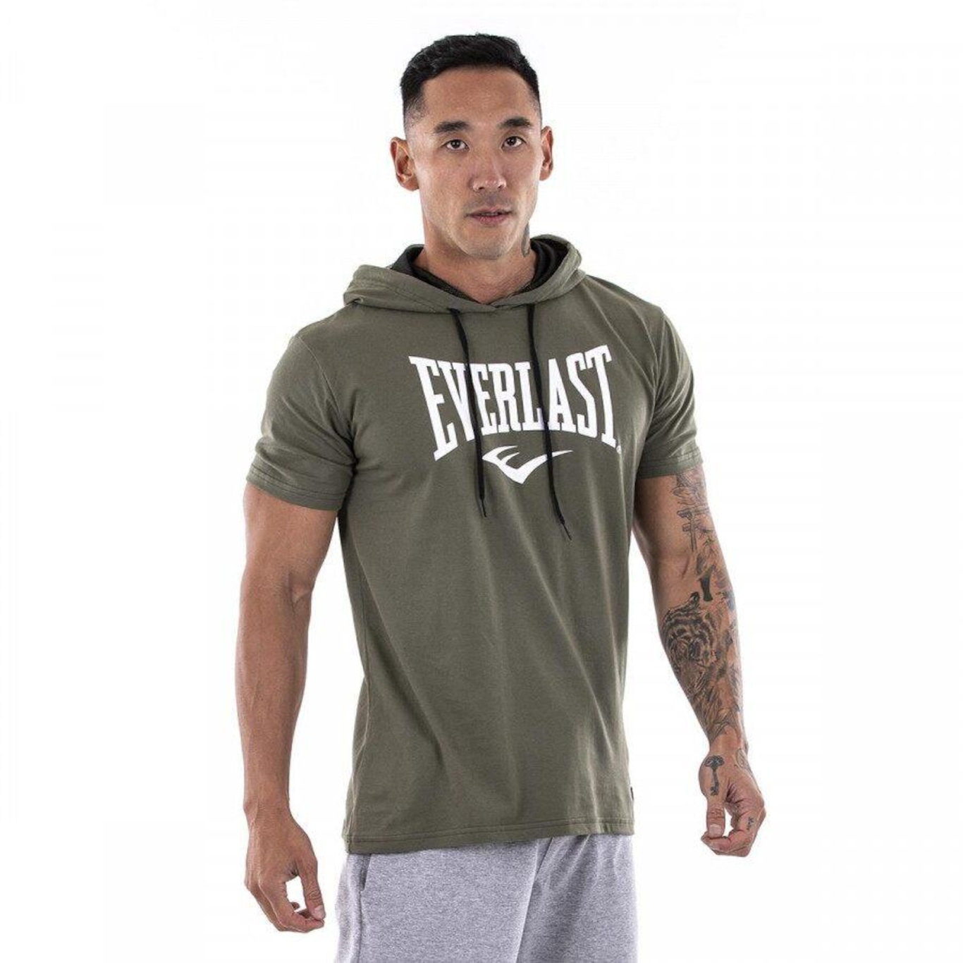 Camiseta Everlast Básica Com Capuz Masculina - Azul - EsporteLegal