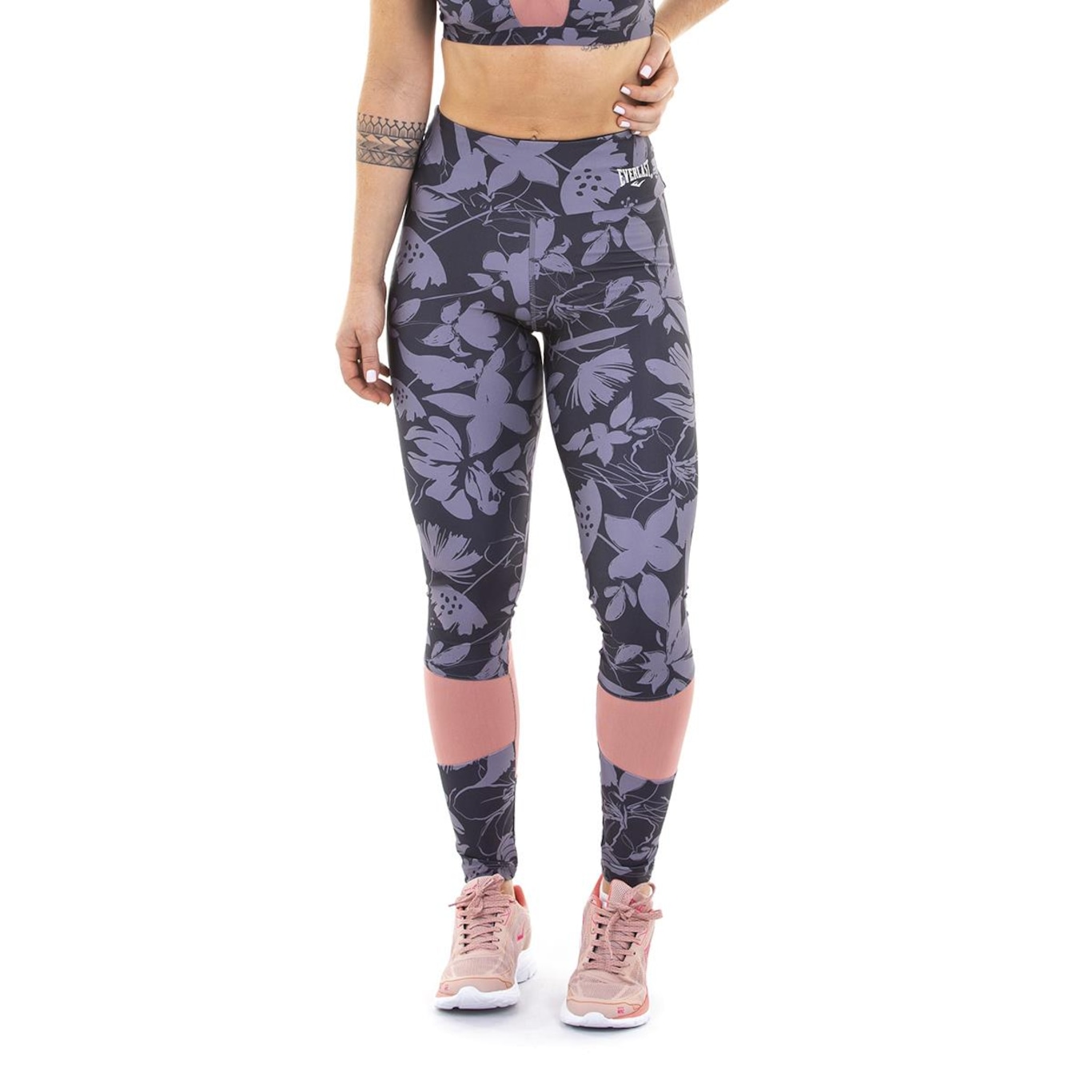 Calça Legging Everlast Flores - Feminina - Foto 1