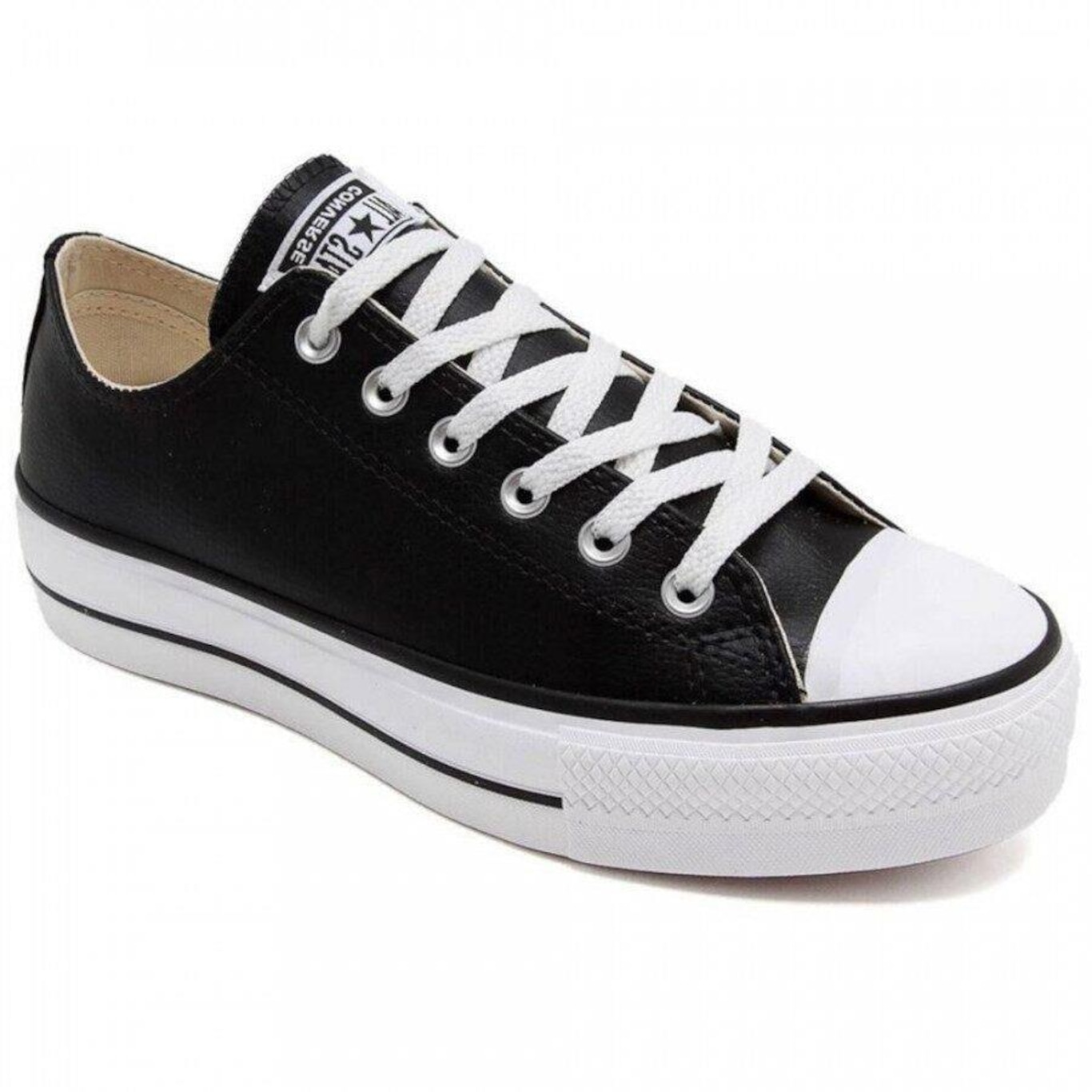 Tênis converse all star couro 2024 sintético branco