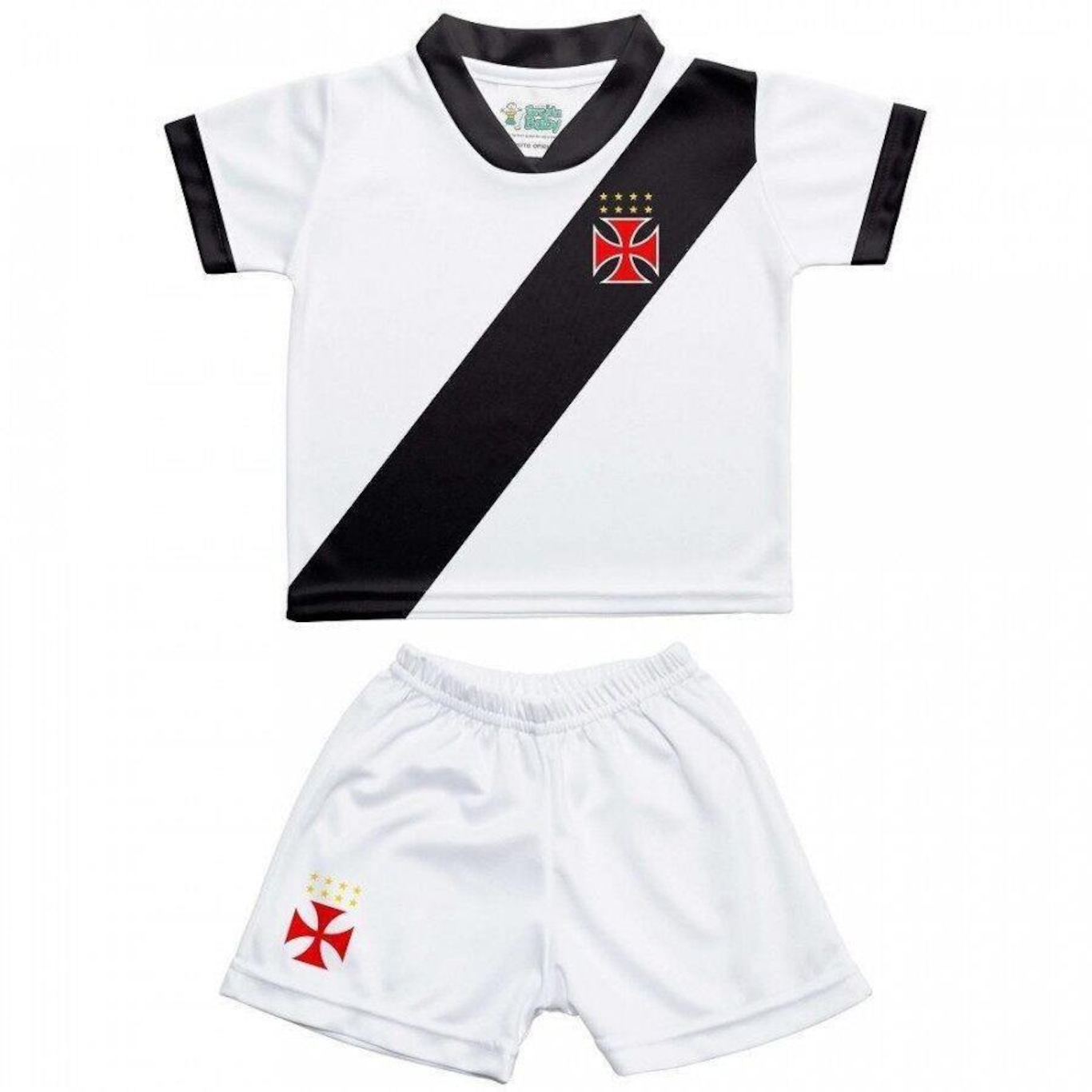 Kit Uniforme do Vasco da Gama 253 S Torcida Baby - Infantil - Foto 1