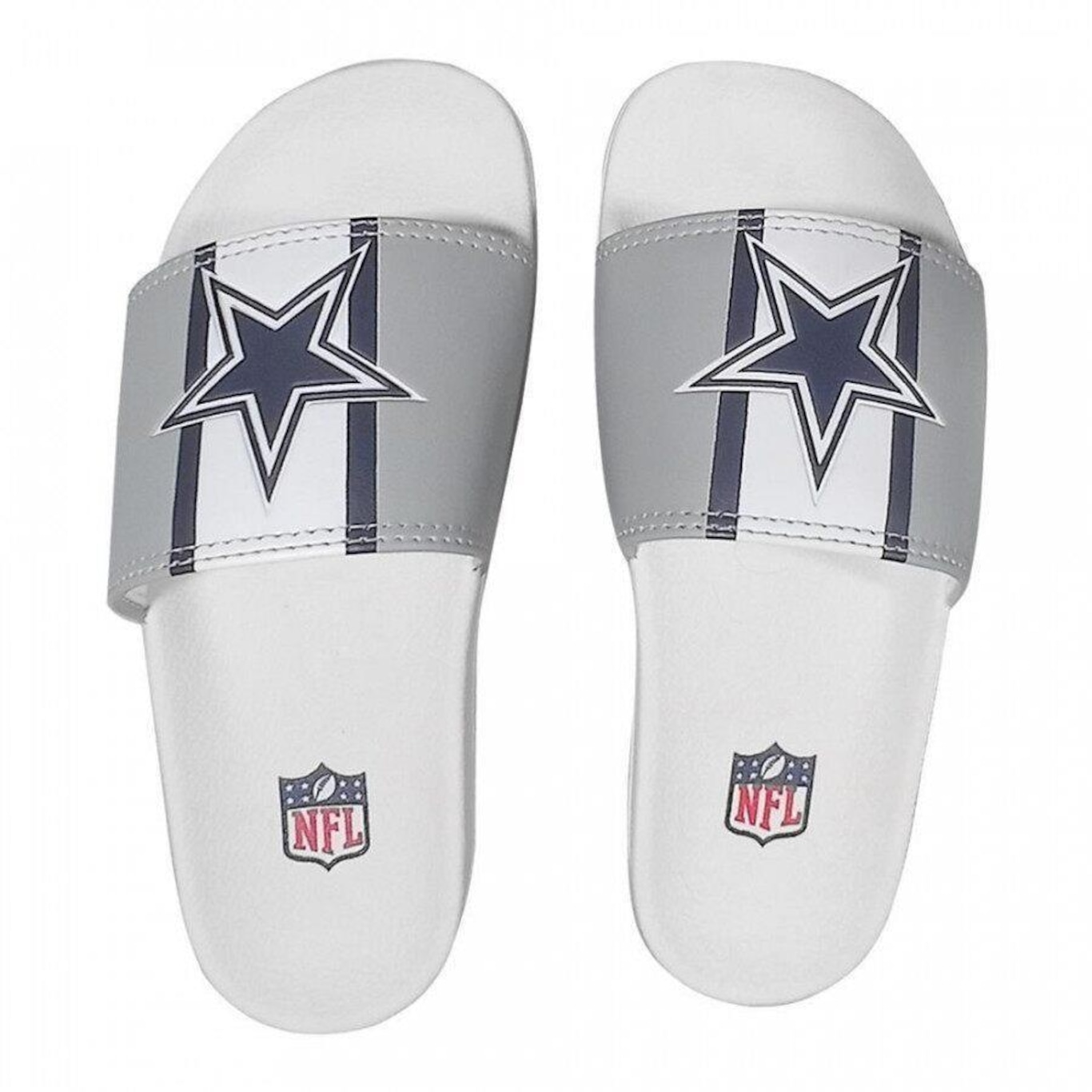 FOCO Mens NFL Team Logo Sport Shower Foam Slide Flip Flop Sandals Dallas  Cowboys 11-12 Team Color