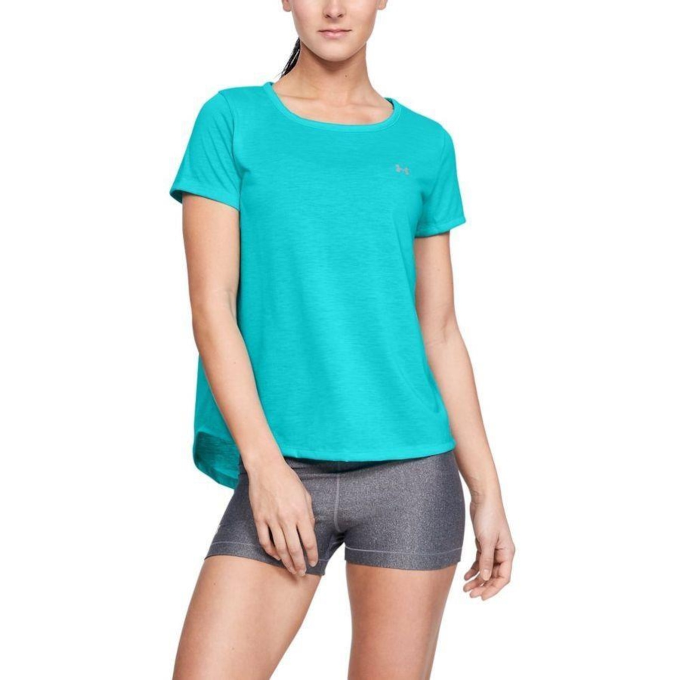 Camiseta Manga Curta Under Armour Whisperlight - Feminina - Foto 1