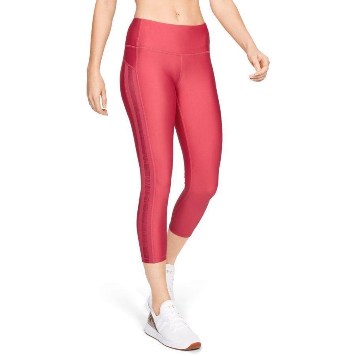 Calça Capri HG Under Armour Ankle Crop Branded/RIP/RIP - Feminina - Foto 3