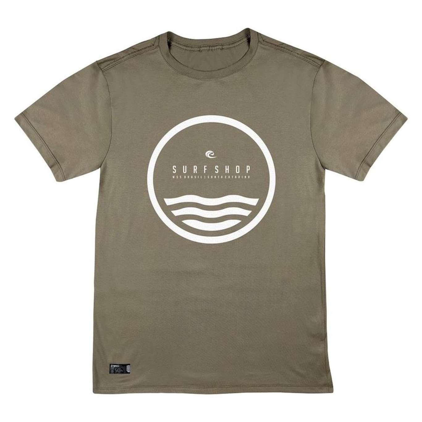 Camiseta Web Surf Shop Brasil Circle Light Khaki - Masculina - Foto 1