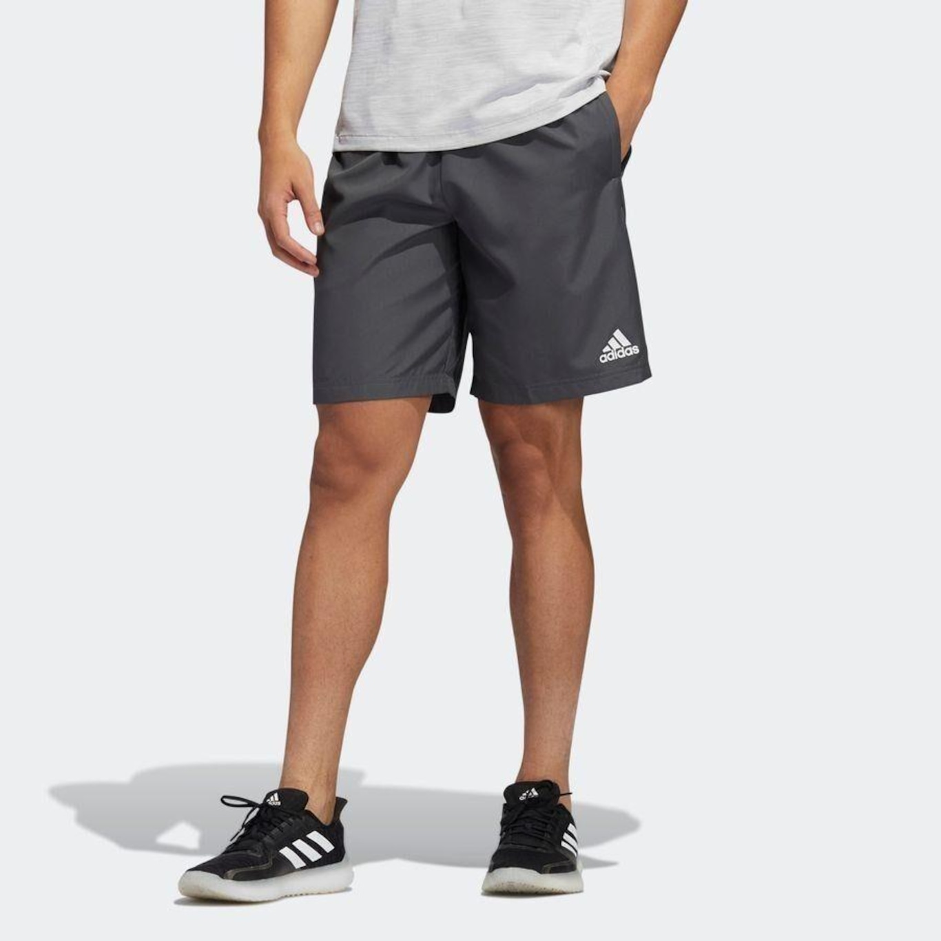 Shorts adidas Plana Aeroready - Masculina - Foto 3