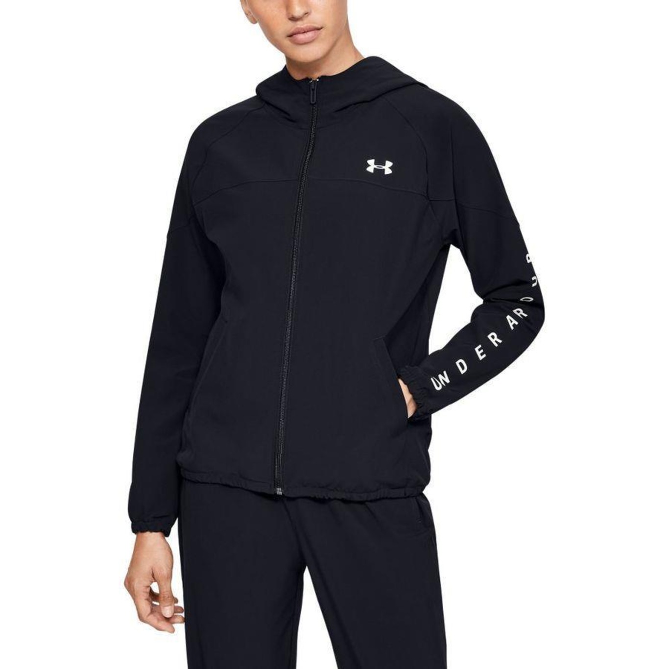 Jaqueta com Capuz Under Armour Woven Hooded - Feminina - Foto 3