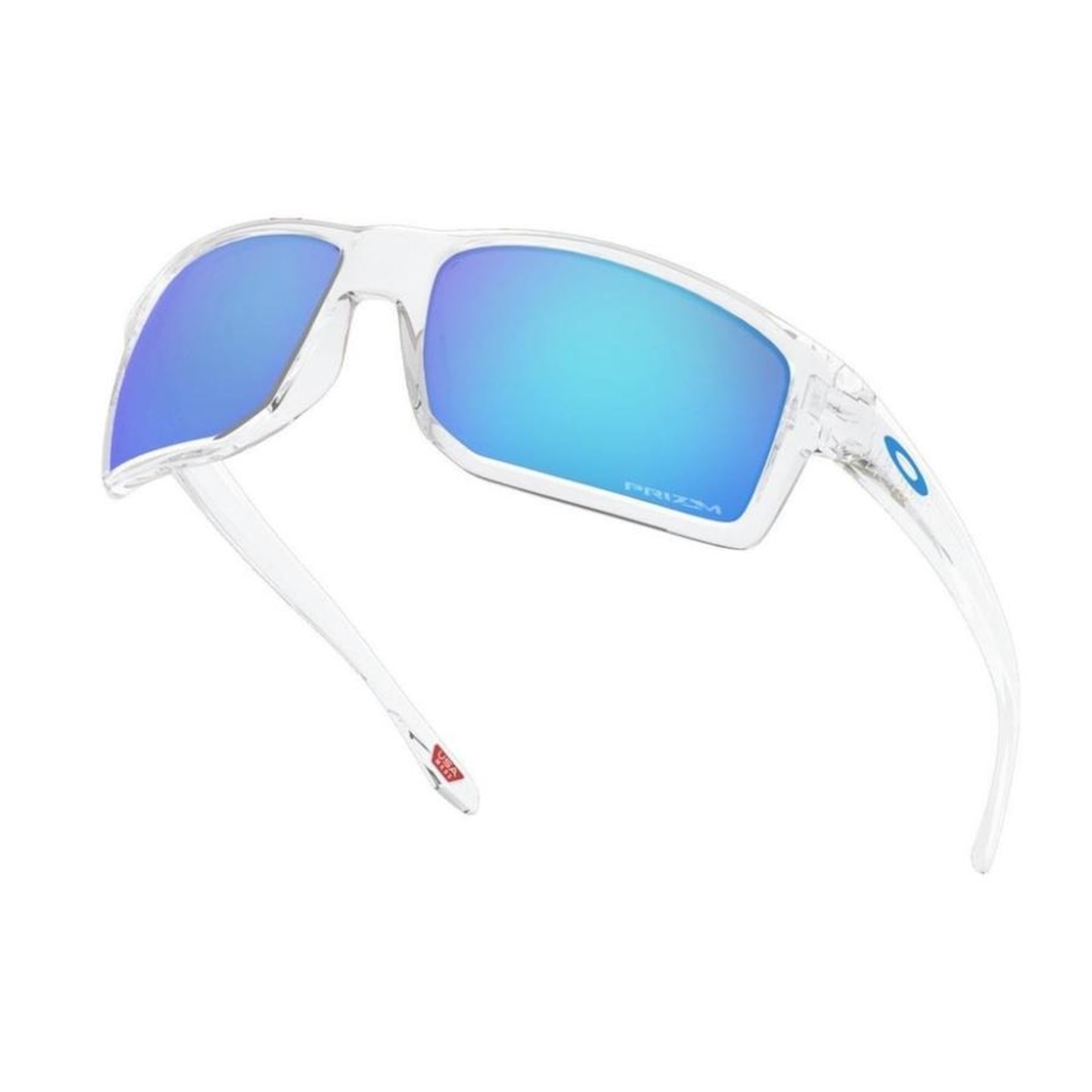 Óculos de Sol Oakley Gibston Polished Clear Prizm Sapphire - Unissex - Foto 4