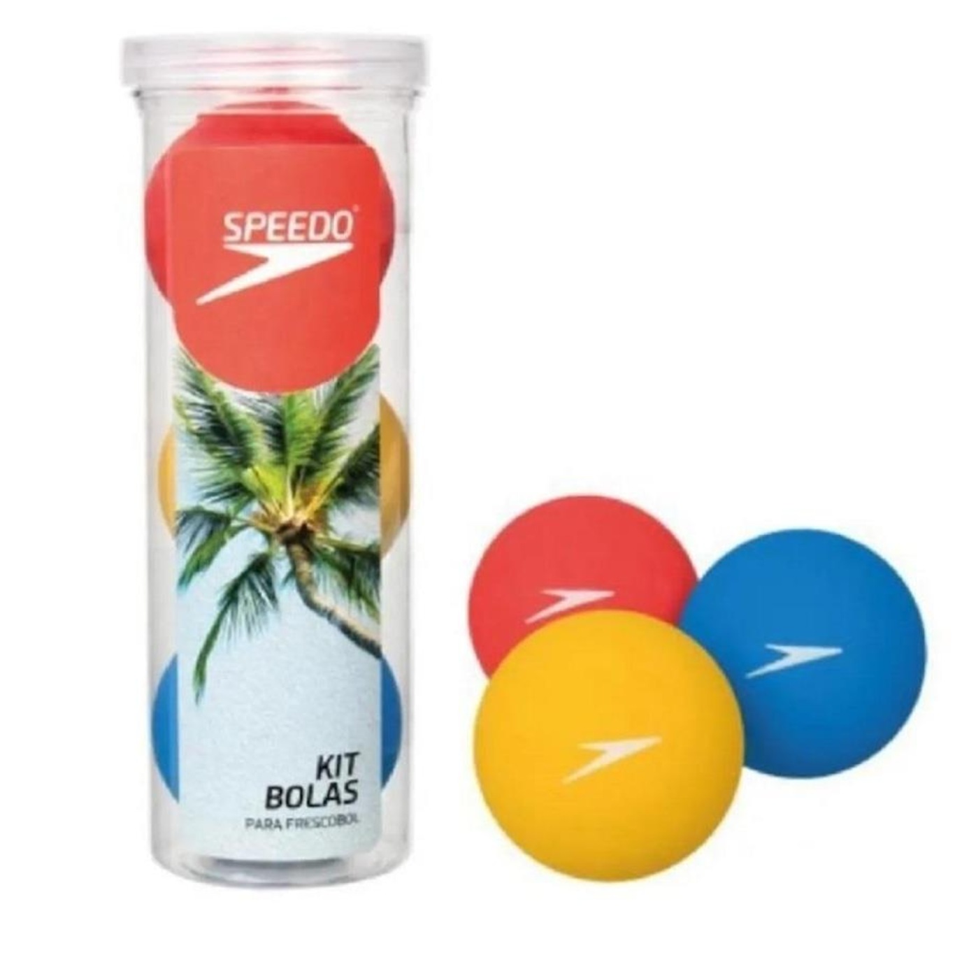 Kit Bola de Frescobol Speedo Tubo - com 3 Bolas - Foto 1