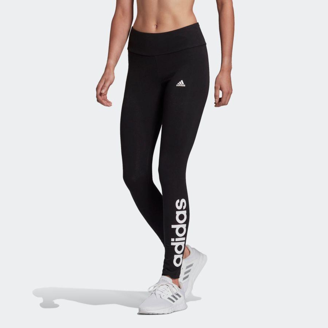 Calça Legging adidas Cintura Alta Essentials Logo - Feminina - Foto 1