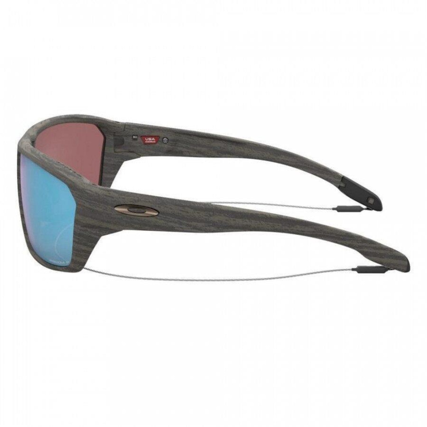 Óculos para Ciclismo Oakley Split Shot Woodgrain W Prizm Deep Water Polarized - Foto 4