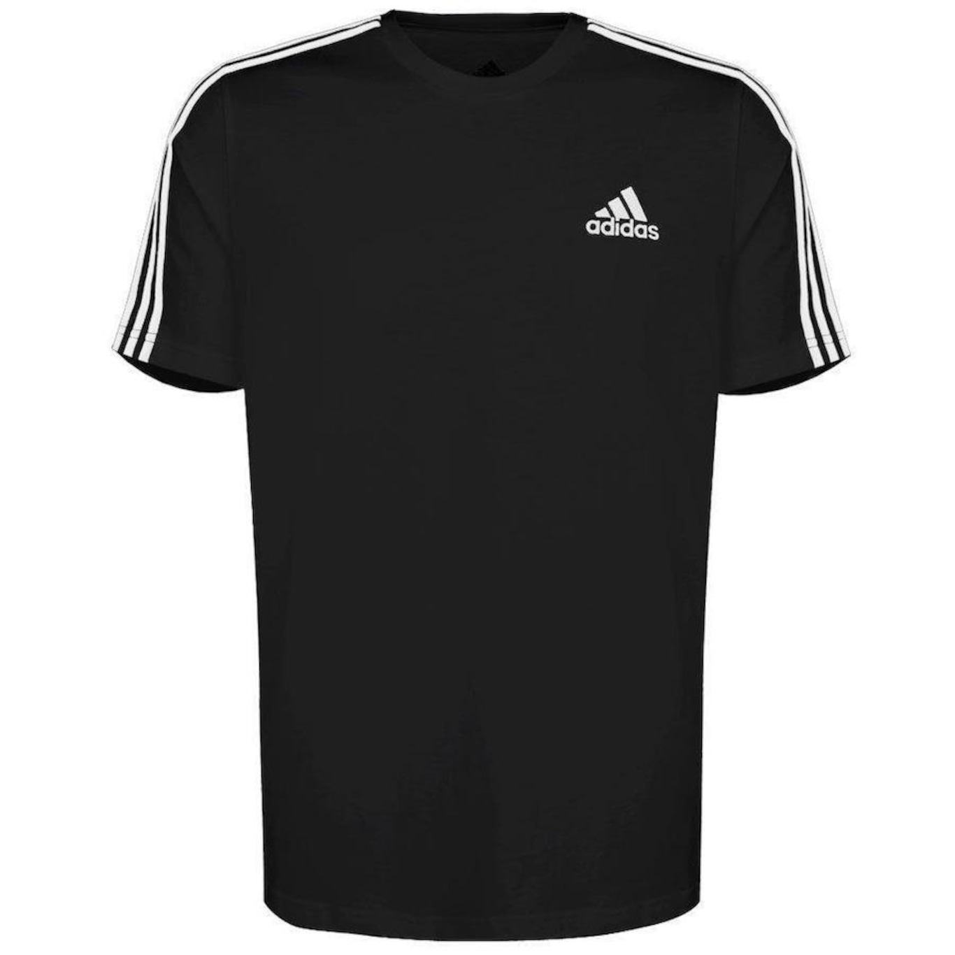 Camiseta Adidas Essentials 3 Stripes Masculina - Preto - EsporteLegal