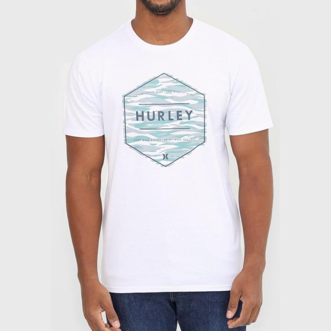 Camiseta Hurley Silk Camouflage Two - Masculina - Foto 1