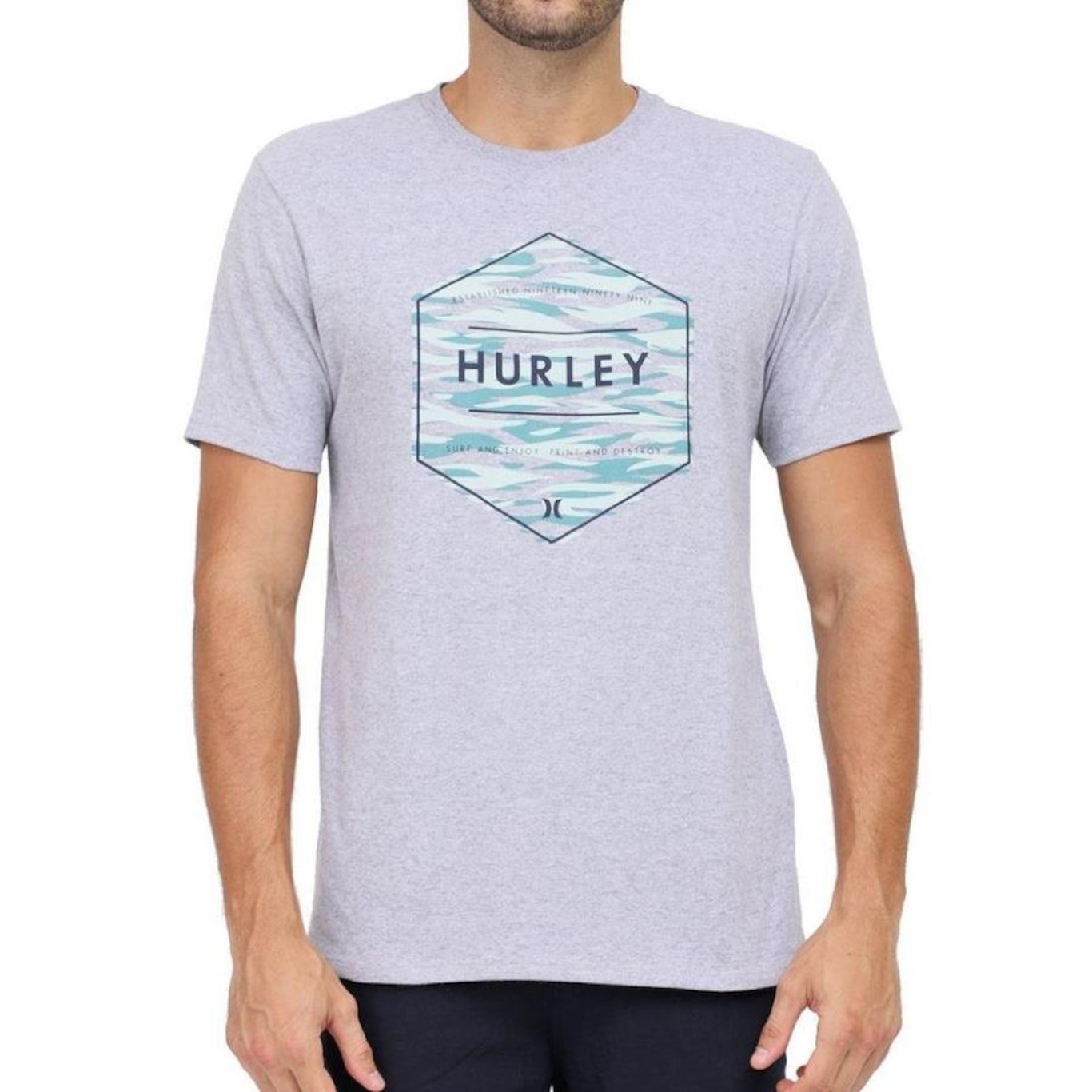 Camiseta Hurley Silk Camouflage Two - Masculina - Foto 1