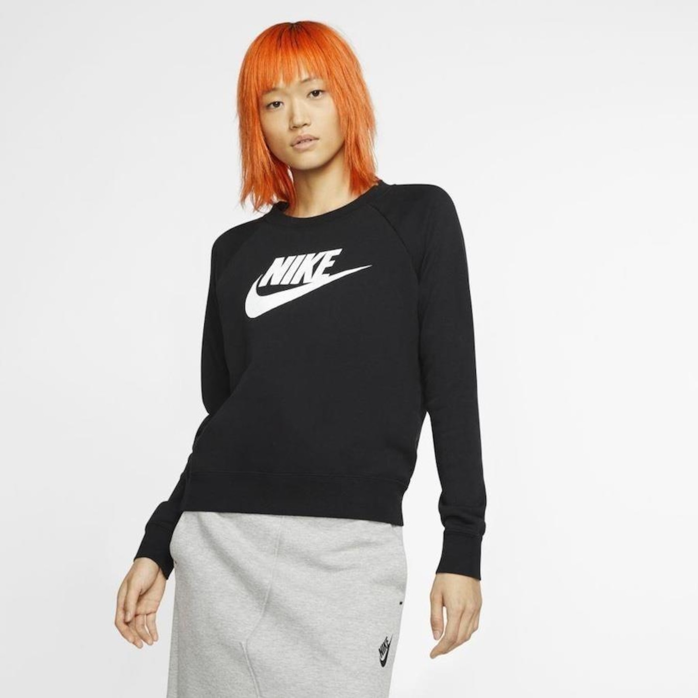 Blusão Fleece Nike Sportswear Essential Crew - Feminino - Foto 1