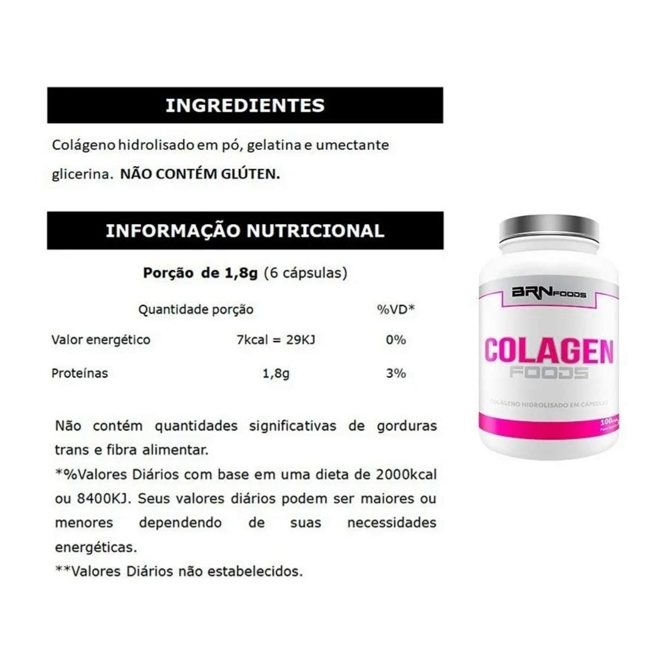 Kit 2x Whey Protein BRN Foods Pink 900g  - Morango + Pink BCAA 250g + Colageno + Cafeina - Foto 4