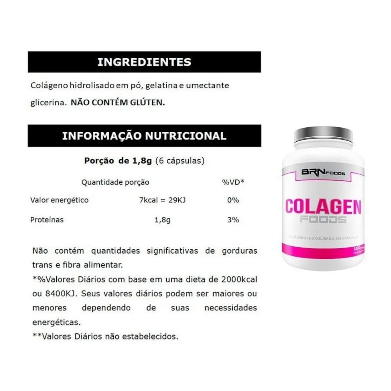 Kit 2x Pink Whey Protein BRN Foods 900g Chocolate + Pink BCAA 250g  + Colageno + Cafeina - Foto 4