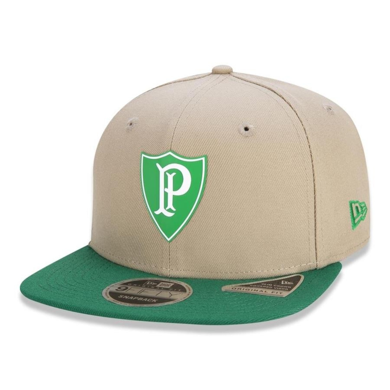 Boné Aba Reta New Era 9Fifty Original Fit Palmeiras Futebol - Snapback - Adulto - Foto 1