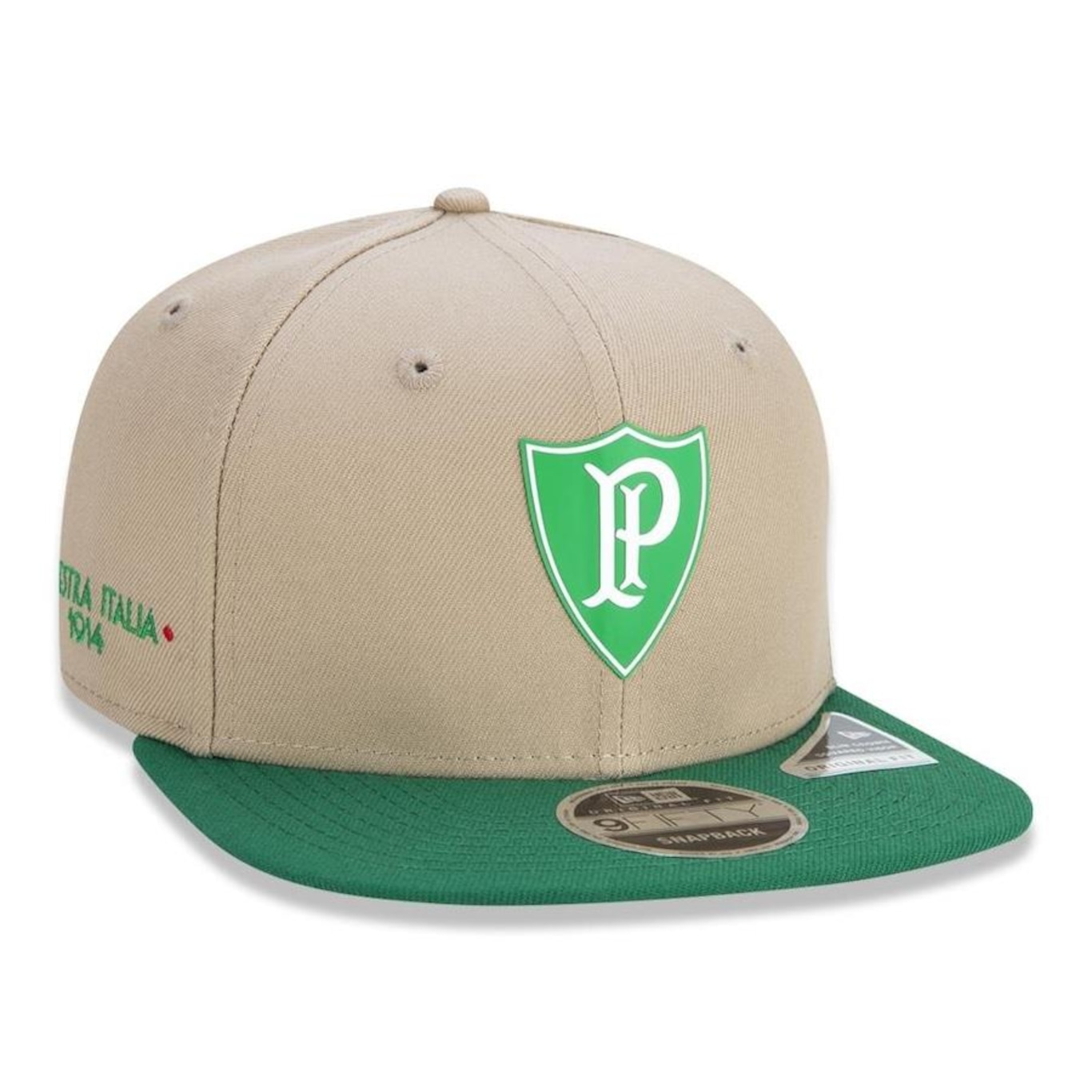 Boné Aba Reta New Era 9Fifty Original Fit Palmeiras Futebol - Snapback - Adulto - Foto 3