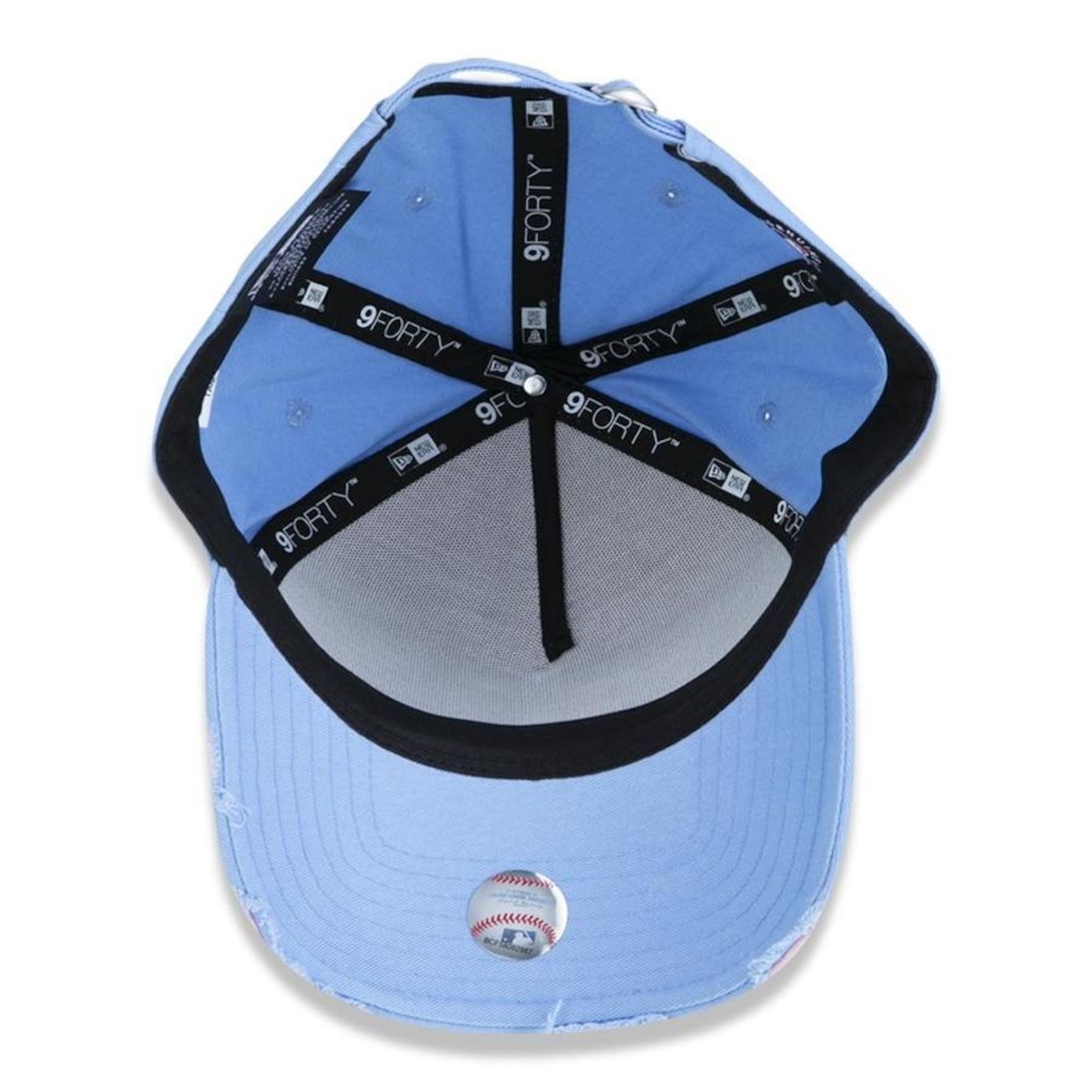 Boné Aba Curva New Era 9Forty A-Frame MLB New York Yankess Destroyed - Strapback - Adulto - Foto 5