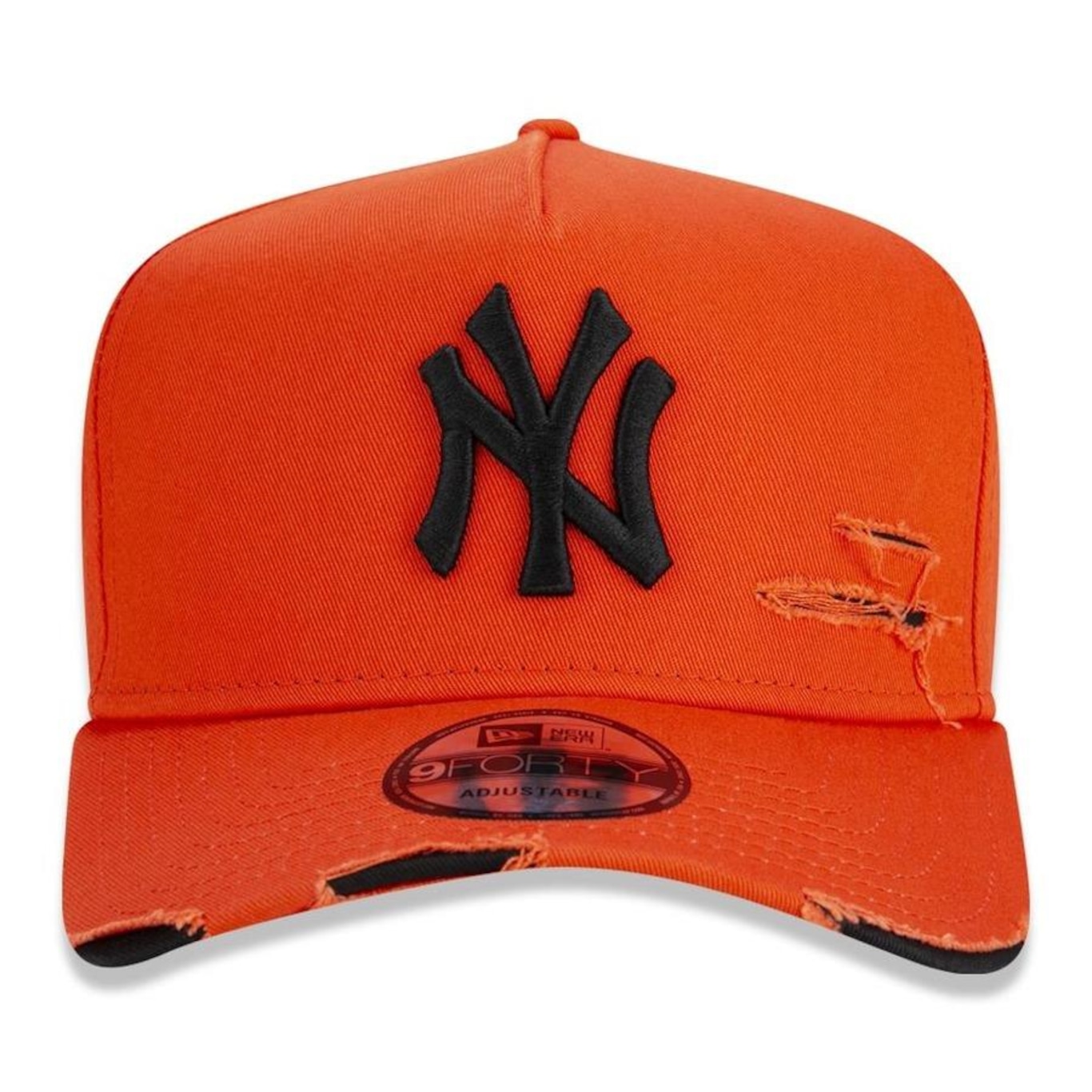 Boné Aba Curva New Era 9Forty A-Frame MLB New York Yankess Destroyed - Strapback - Adulto - Foto 2