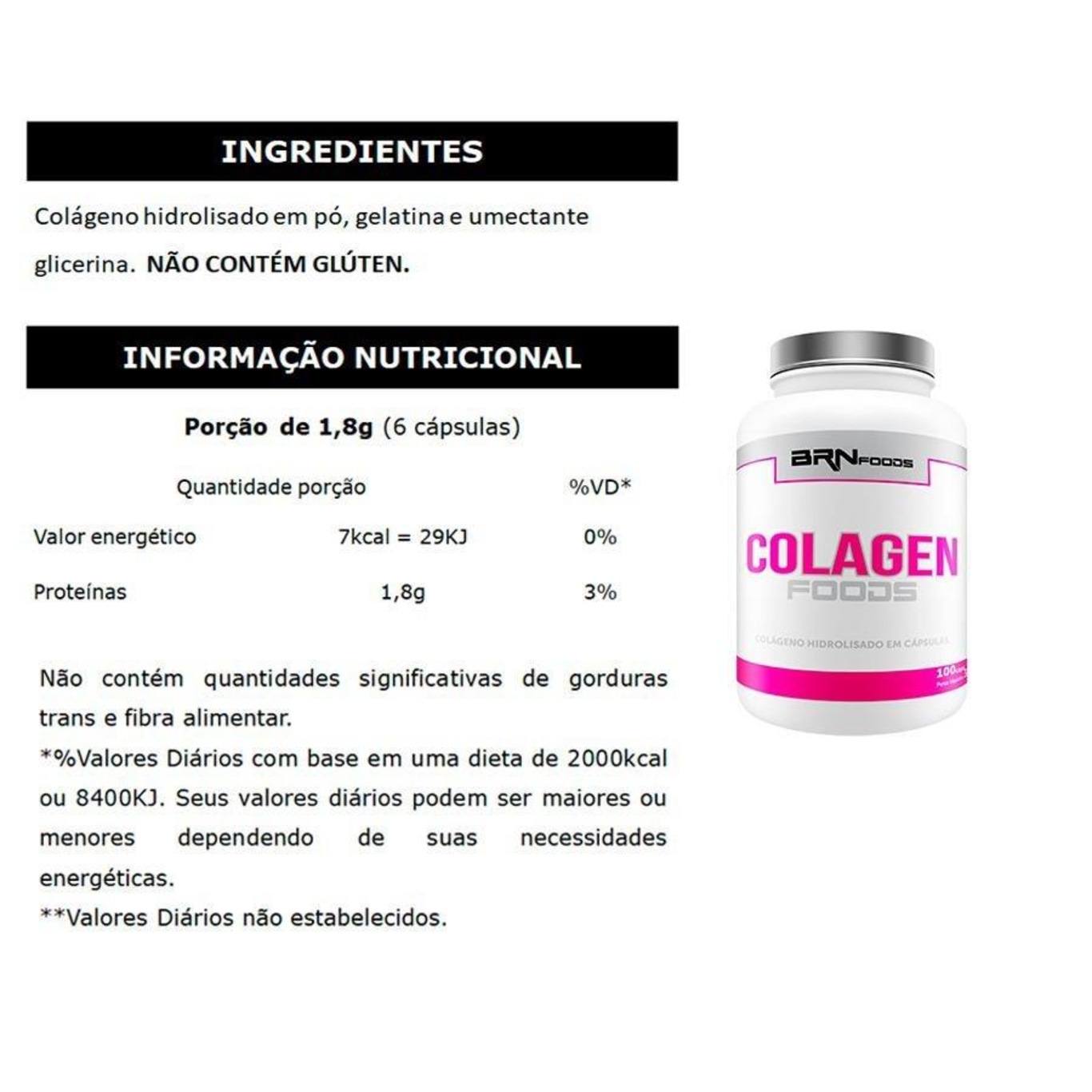 Kit Pink Whey BRN Foods - Baunilha - 900g + Pink BCAA - Tangerina + Colágeno + Coqueteleira - Foto 4