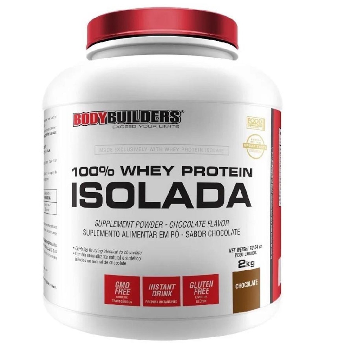 100% Whey Protein Isolada Bodybuilders - Chocolateolate - 2kg - Foto 1