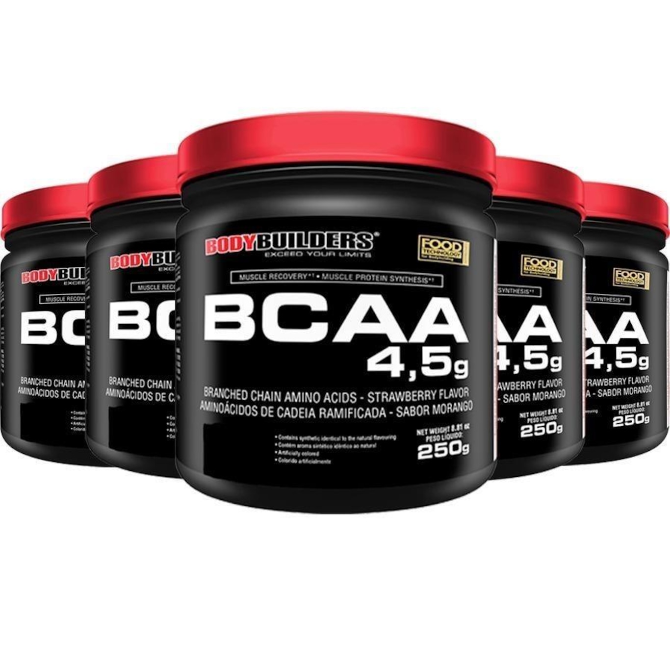 Kit Bodybuilders 5x BCAA 4.5 Powder Uva - 250g - Foto 1